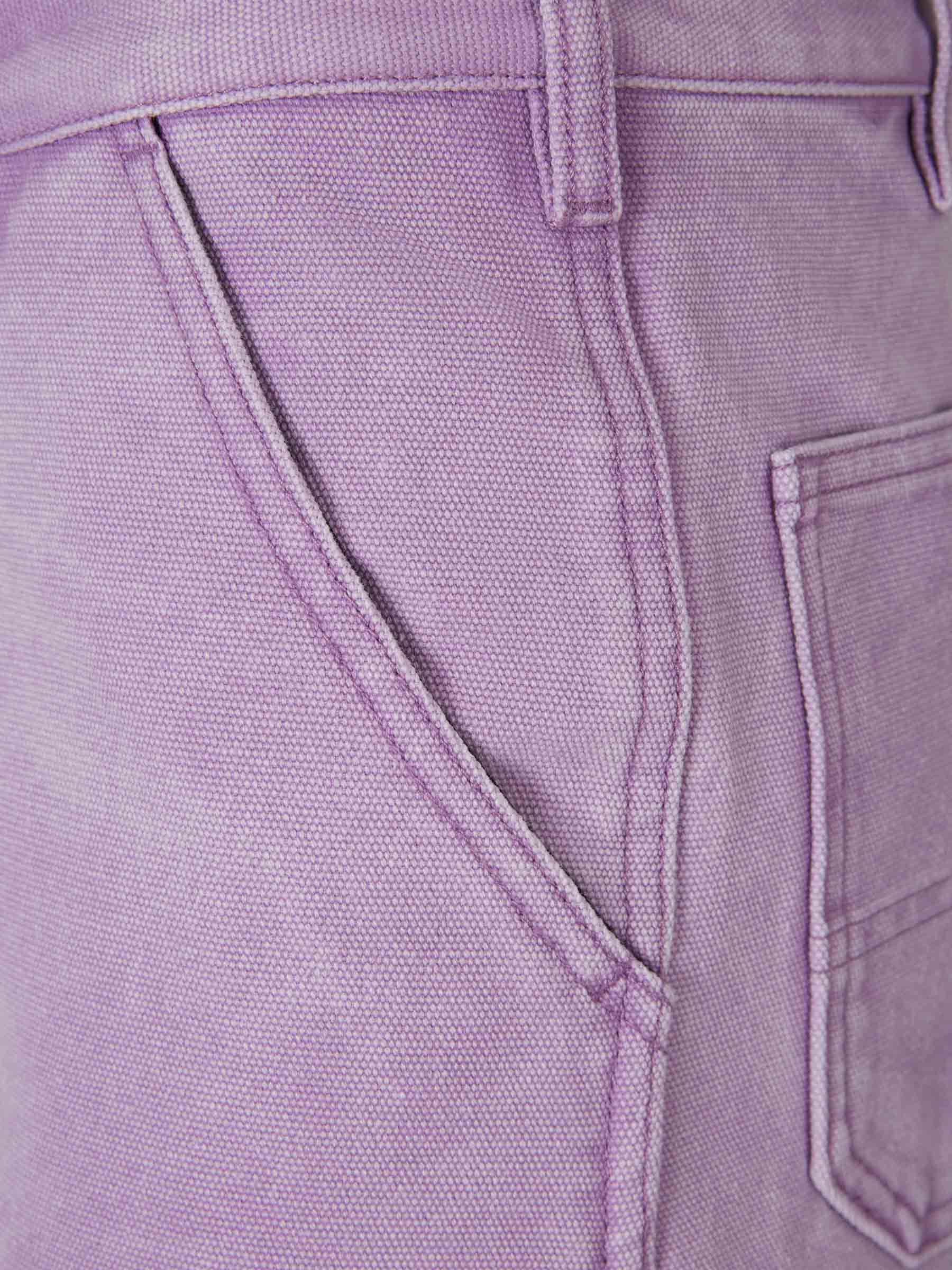 Acne Studios Face Bermudas Lona Algodón color Lila sku 523-000854 01 - Foto 3