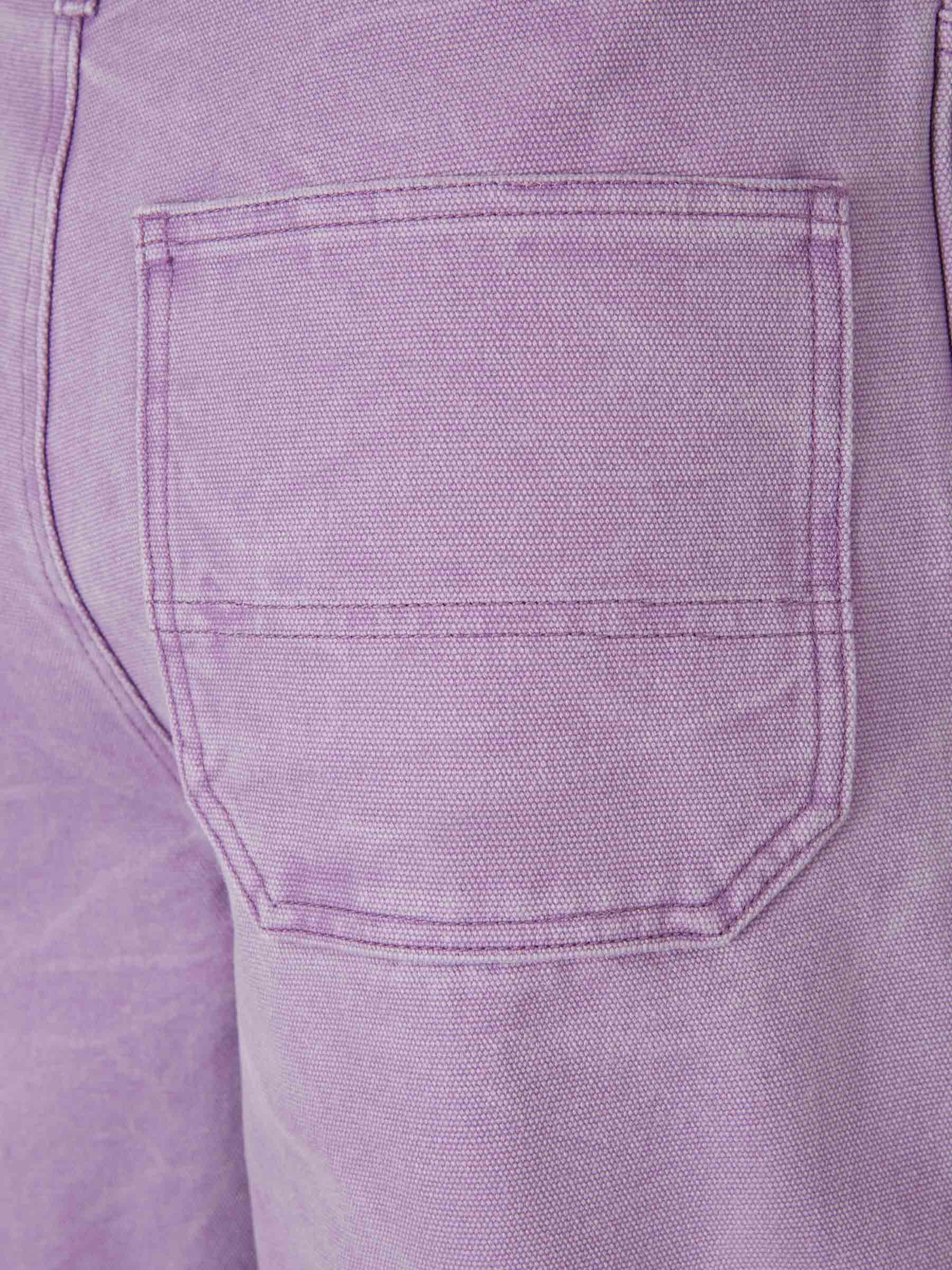 Acne Studios Face Bermudas Lona Algodón color Lila sku 523-000854 01 - Foto 4