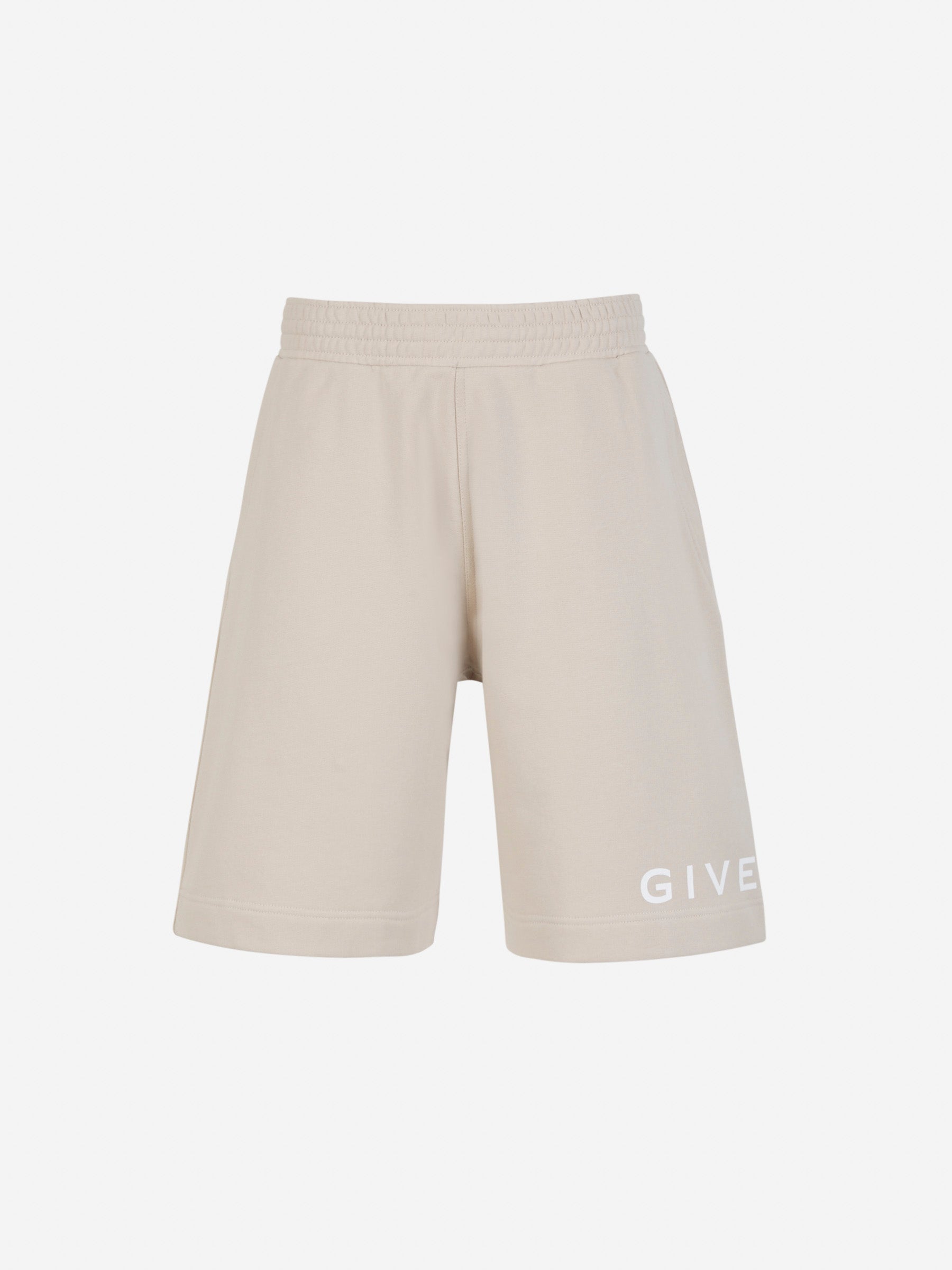 Givenchy Bermudas Logo Algodón color Crema sku 523-000856 01 - Foto 1
