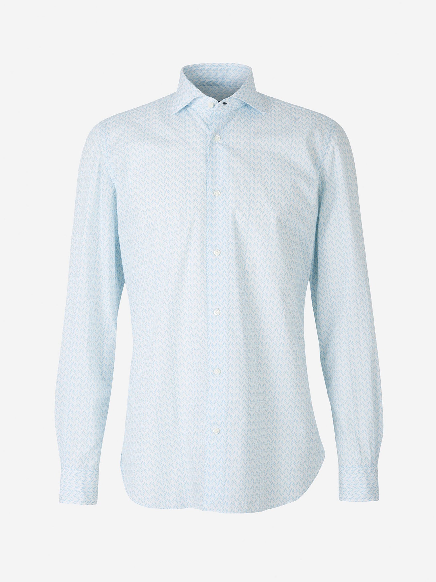 Vincenzo di Ruggiero Camisa Estampada Algodón color Azul Cielo sku 531-005162 01 - Foto 1