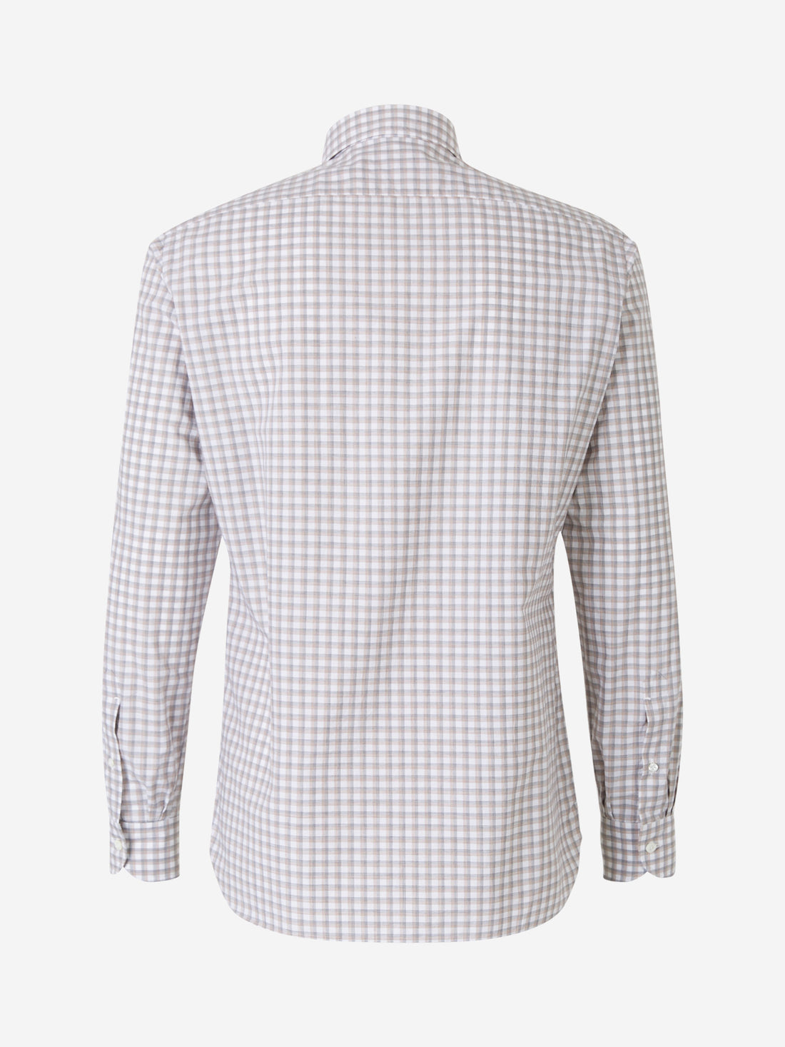 Borrelli Camisa Popelín Cuadros color Marrón sku 531-005220 01 - Foto 2