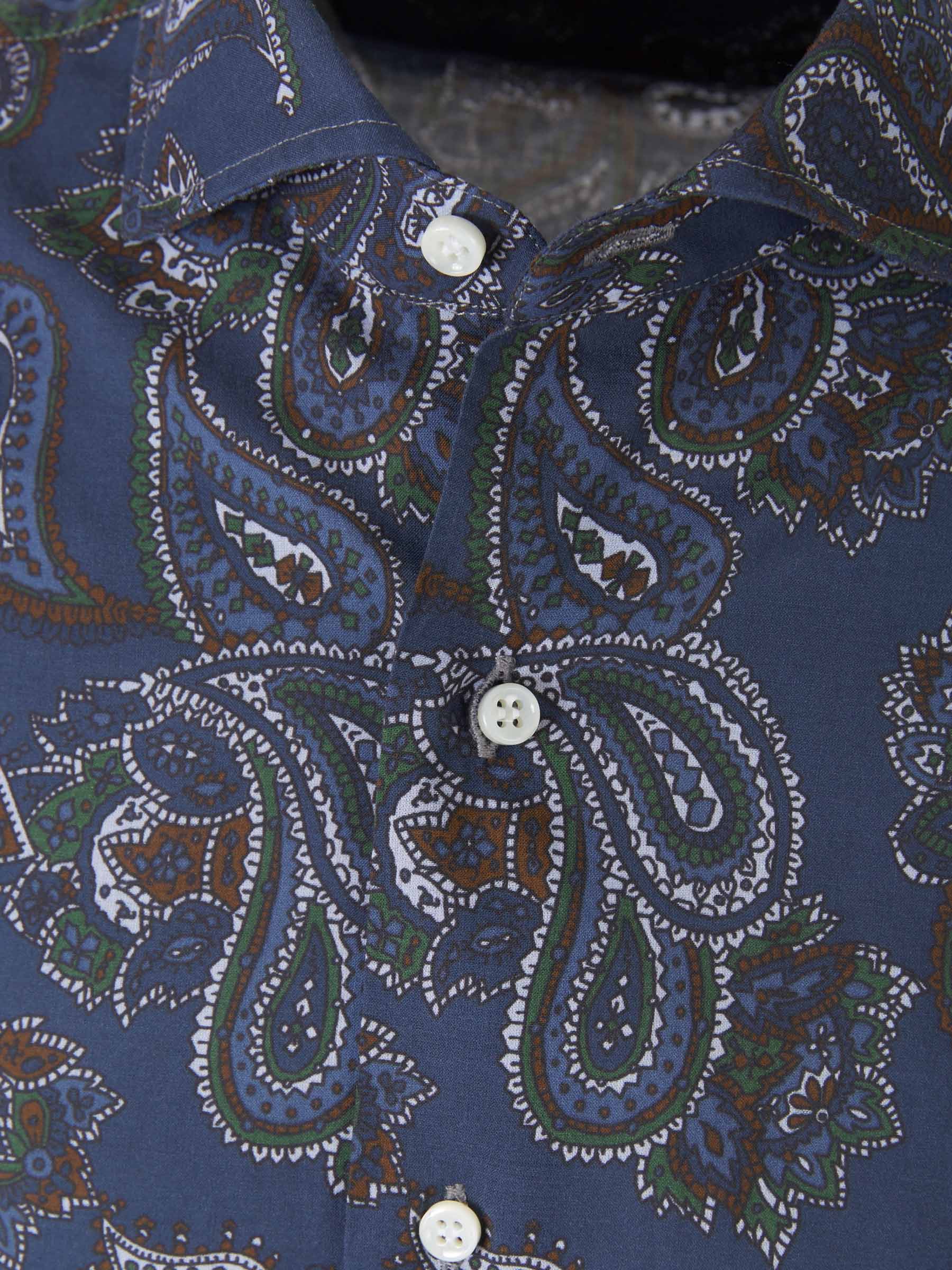 Santa Eulalia Camisa Estampado Paisley color Azul Cobalto sku 531-005269 01 - Foto 3