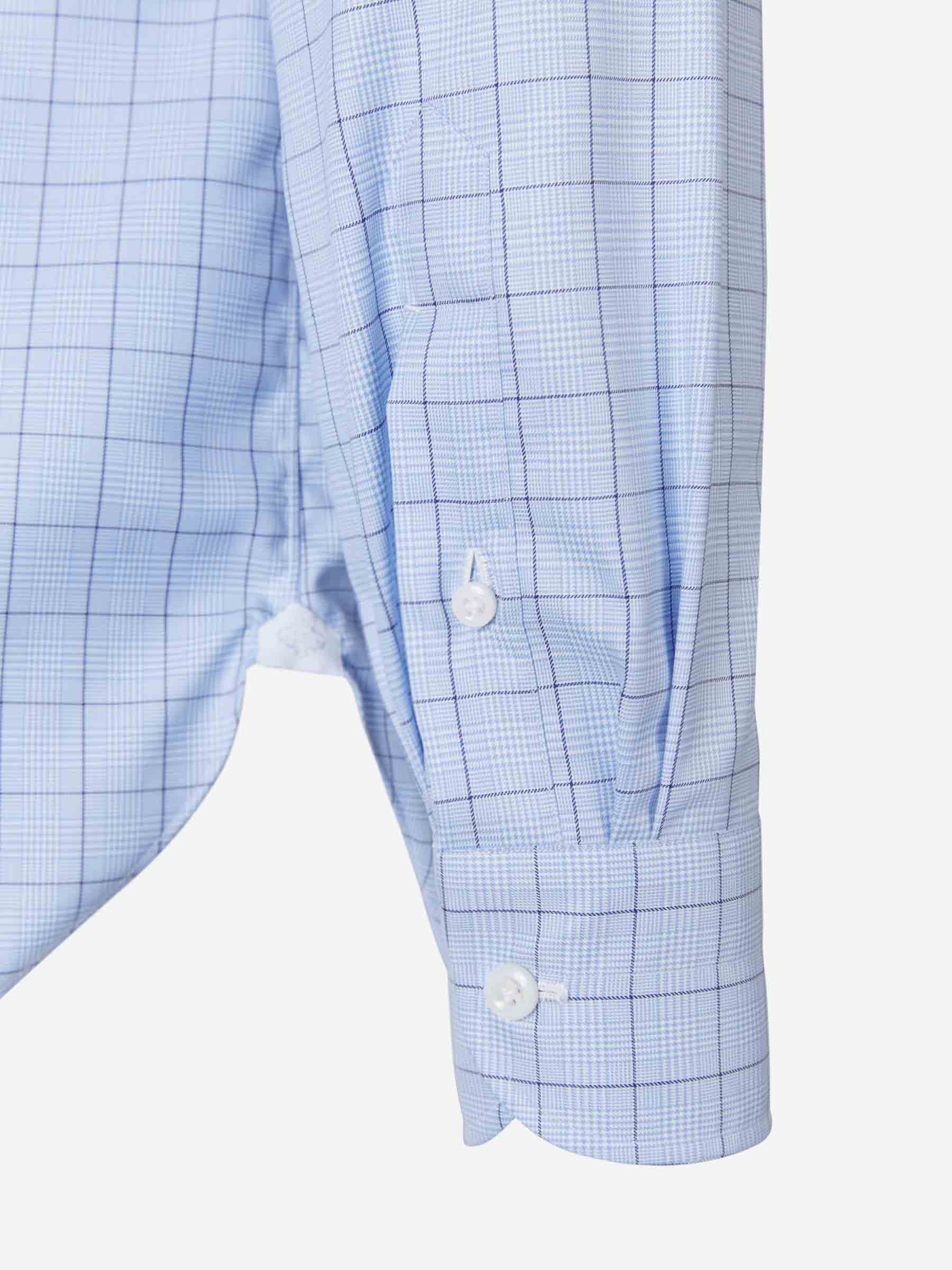 Borrelli Camisa Motivo Cuadros Algodón color Azul Cielo sku 531-005462 01 - Foto 4