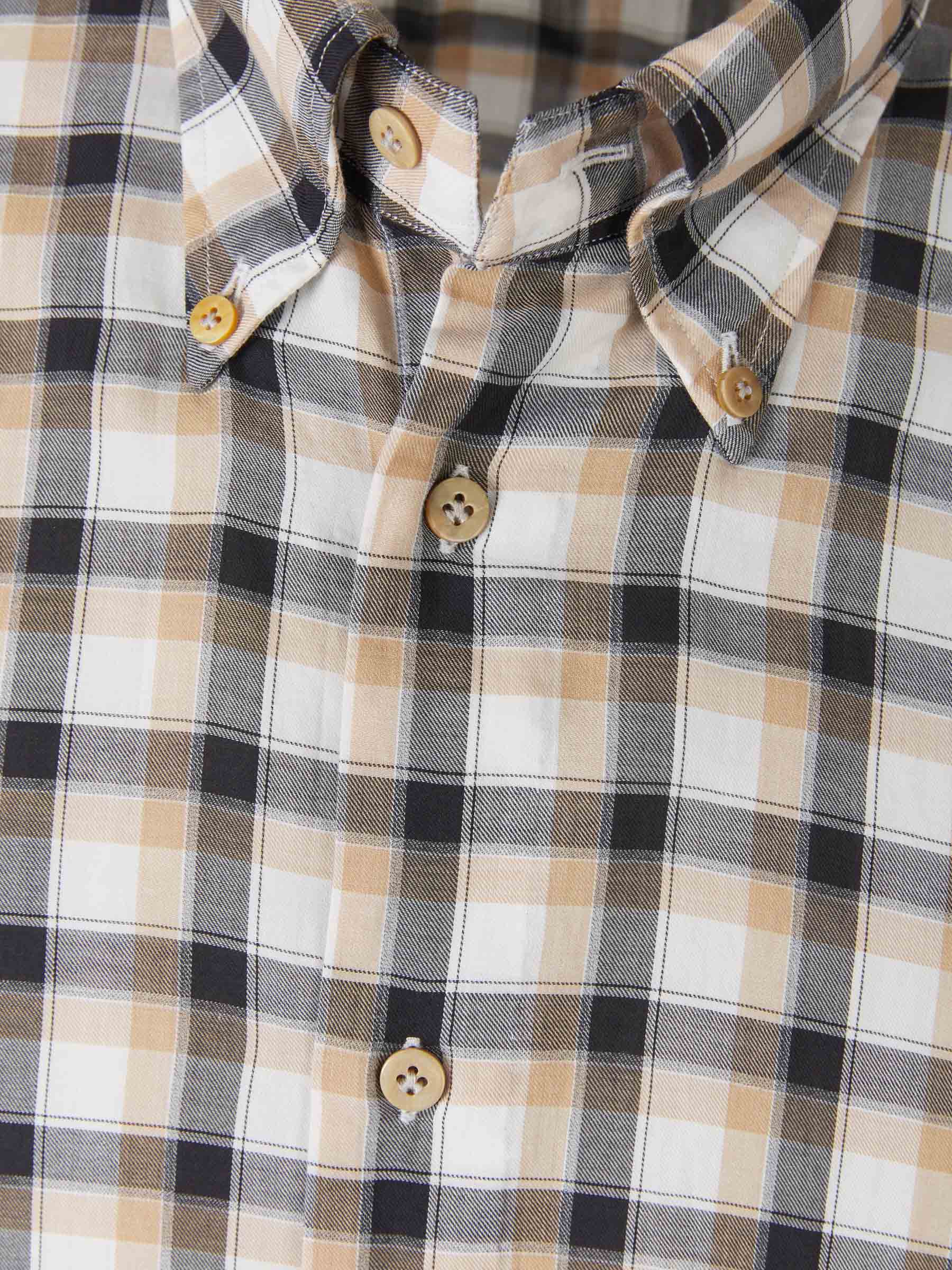 Vincenzo di Ruggiero Camisa Motivo Cuadros color Caramelo sku 531-005467 02 - Foto 3