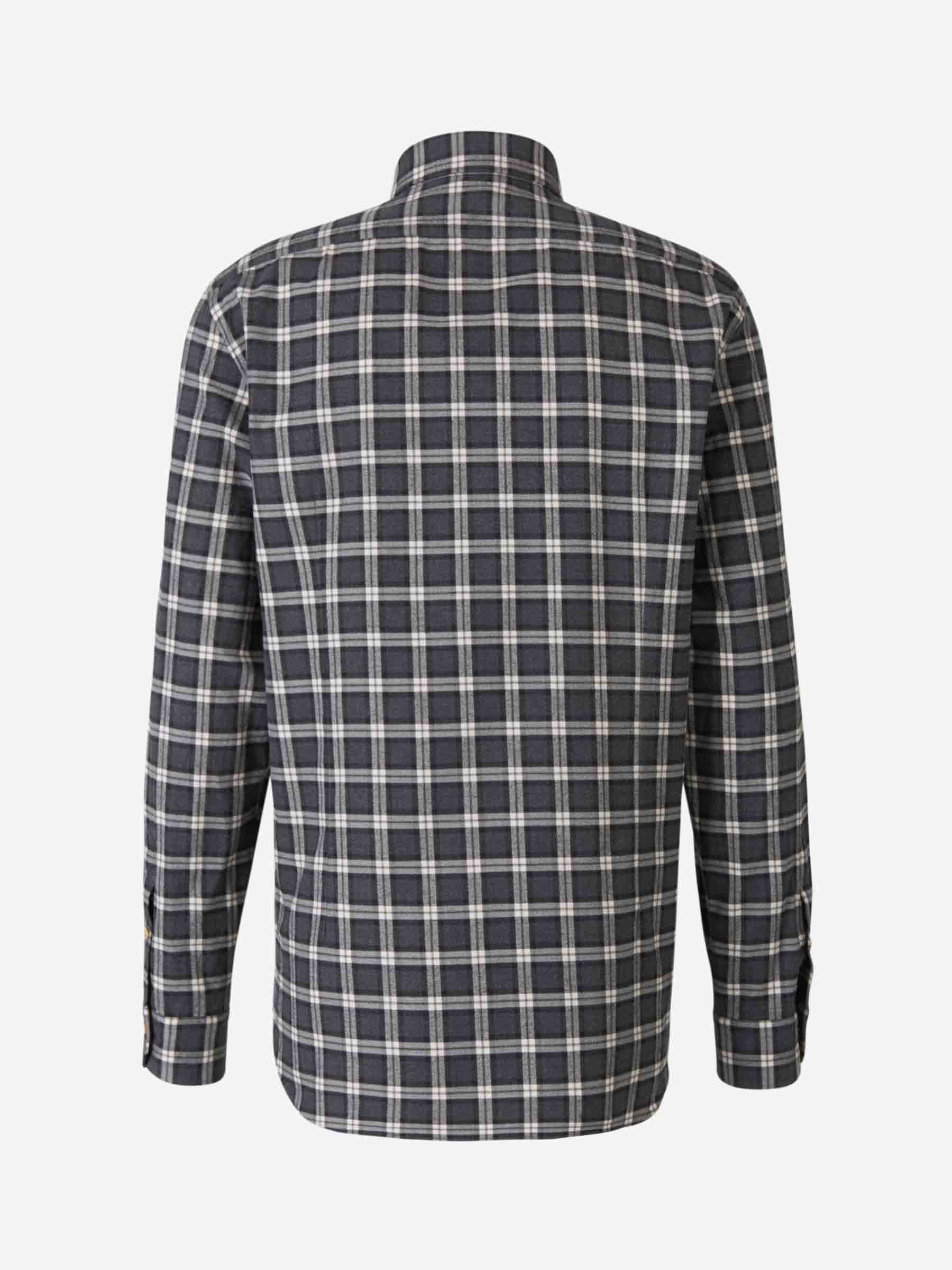 Vincenzo di Ruggiero Camisa Cuadros Algodón color Gris Oscuro sku 531-005469 01 - Foto 2