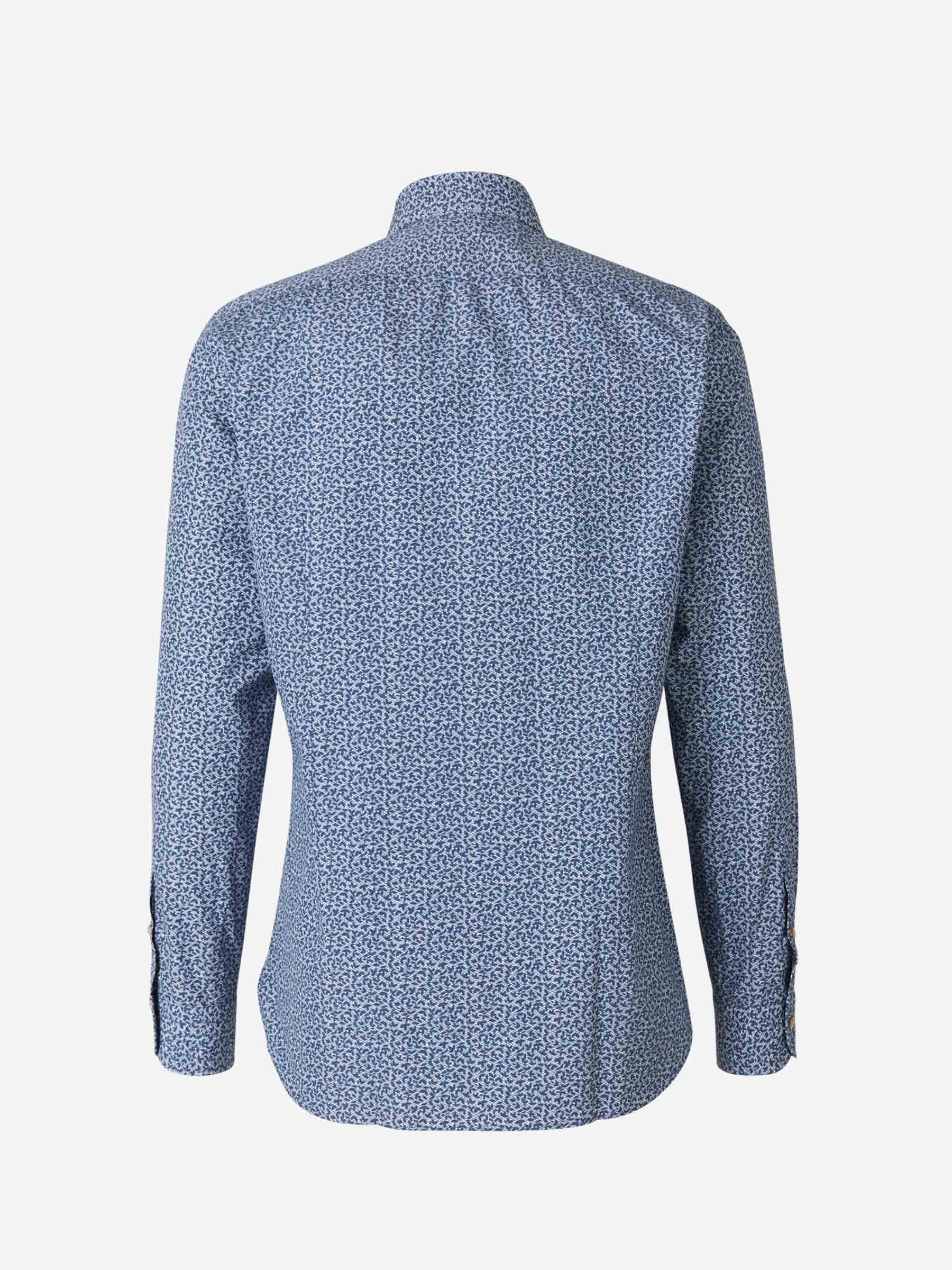 Vincenzo di Ruggiero Camisa Estampada Algodón color Azul Cobalto sku 531-005471 01 - Foto 2