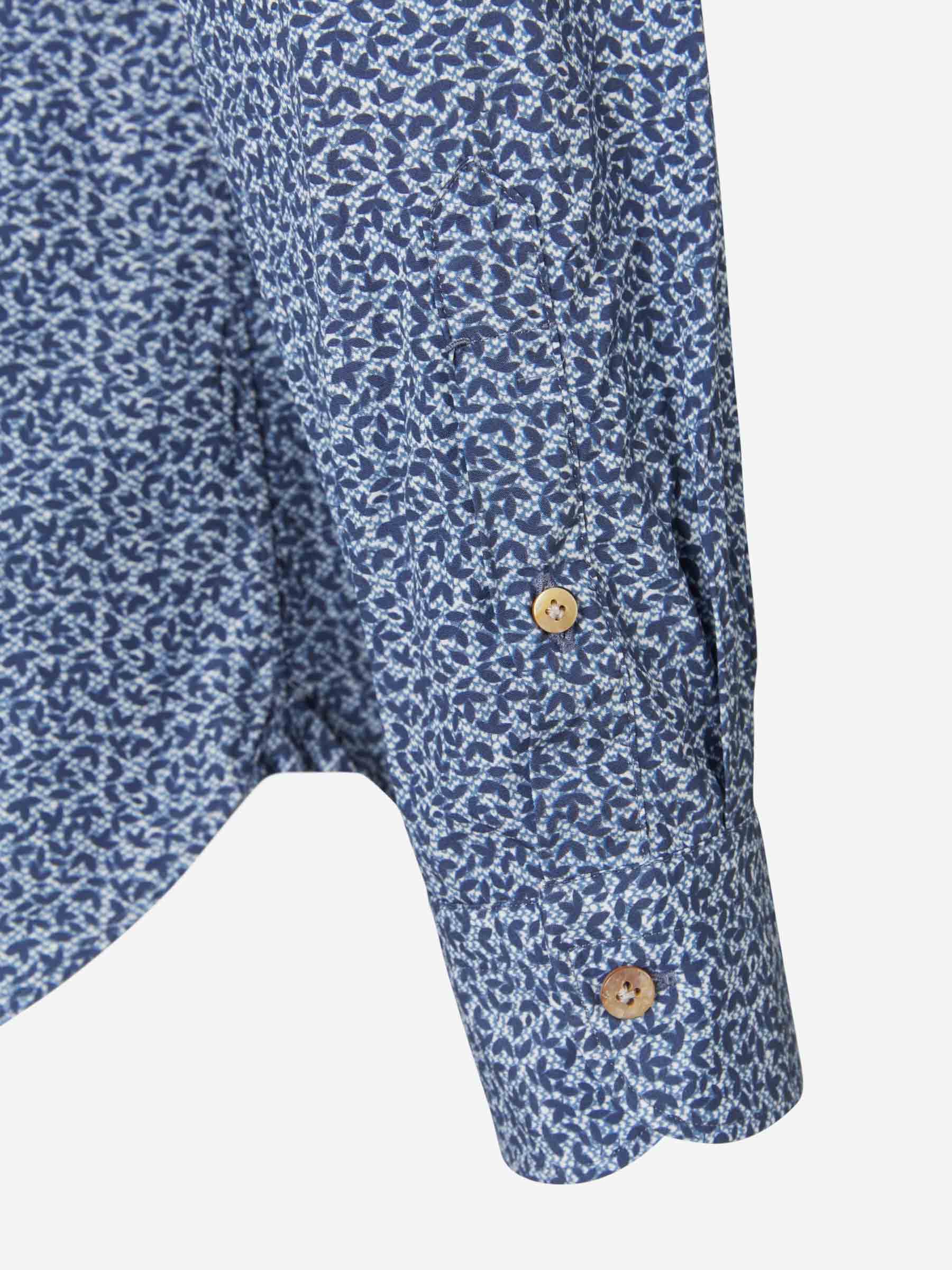 Vincenzo di Ruggiero Camisa Estampada Algodón color Azul Cobalto sku 531-005471 01 - Foto 4