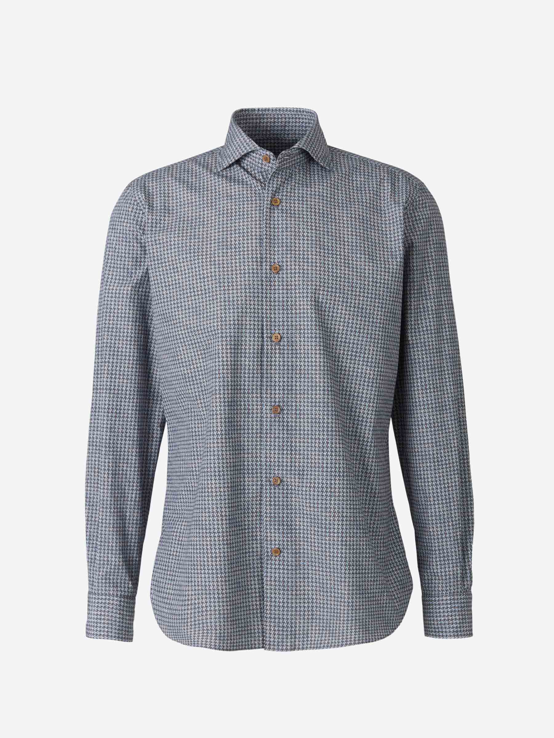 Vincenzo di Ruggiero Camisa Motivo Pata De Gallo color Azul Cielo sku 531-005473 01 - Foto 1