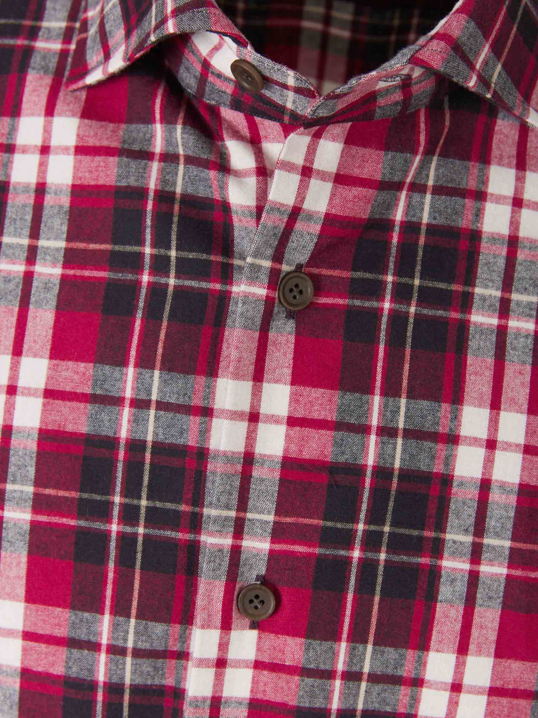 Santa Eulalia Camisa Algodón Motivo Cuadros color Burdeos sku 531-005478 01 - Foto 3