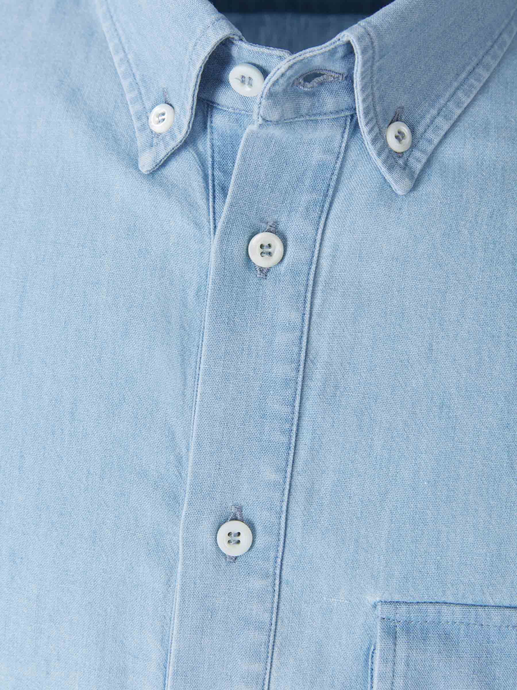 Brunello Cucinelli Camisa Denim Algodón color Azul Denim sku 531-005488 01 - Foto 3