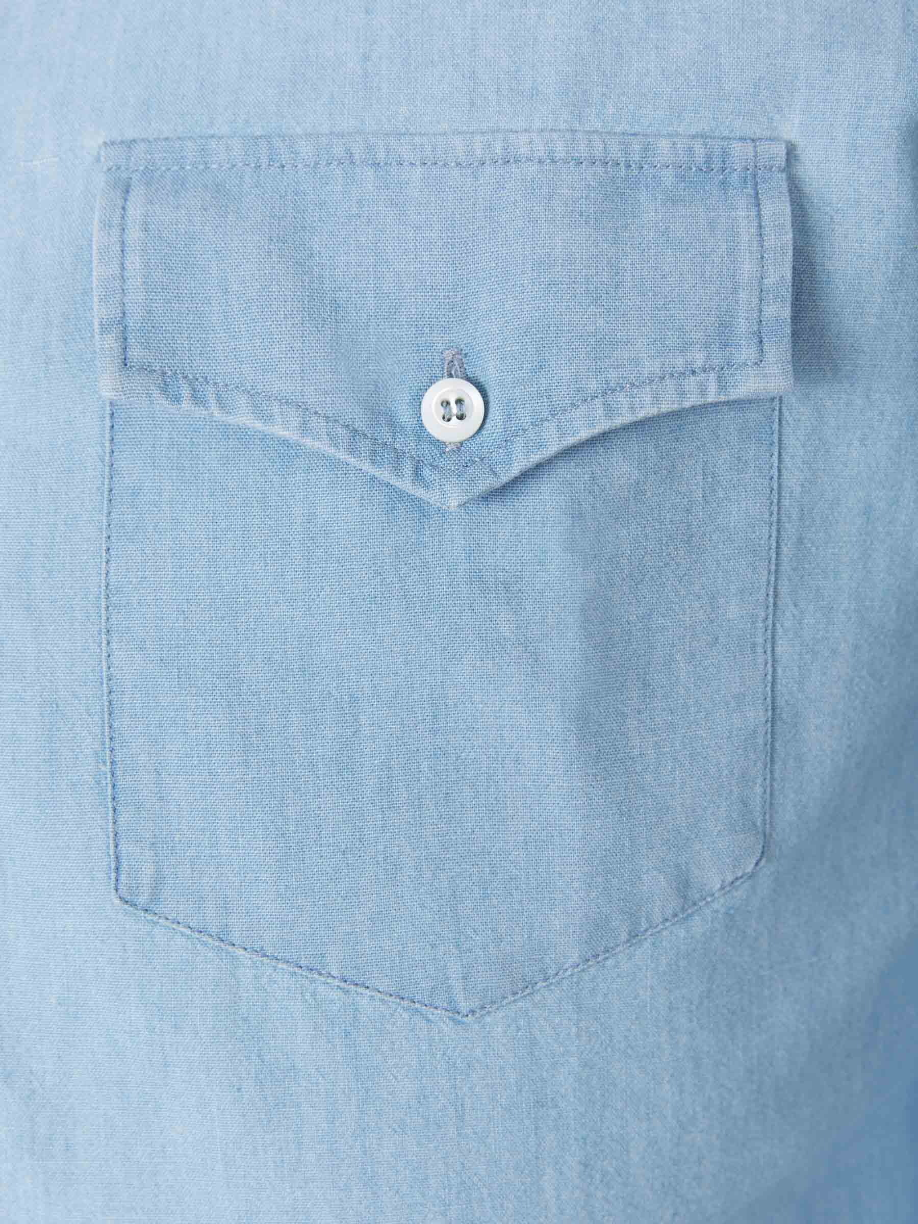 Brunello Cucinelli Camisa Denim Algodón color Azul Denim sku 531-005488 01 - Foto 4