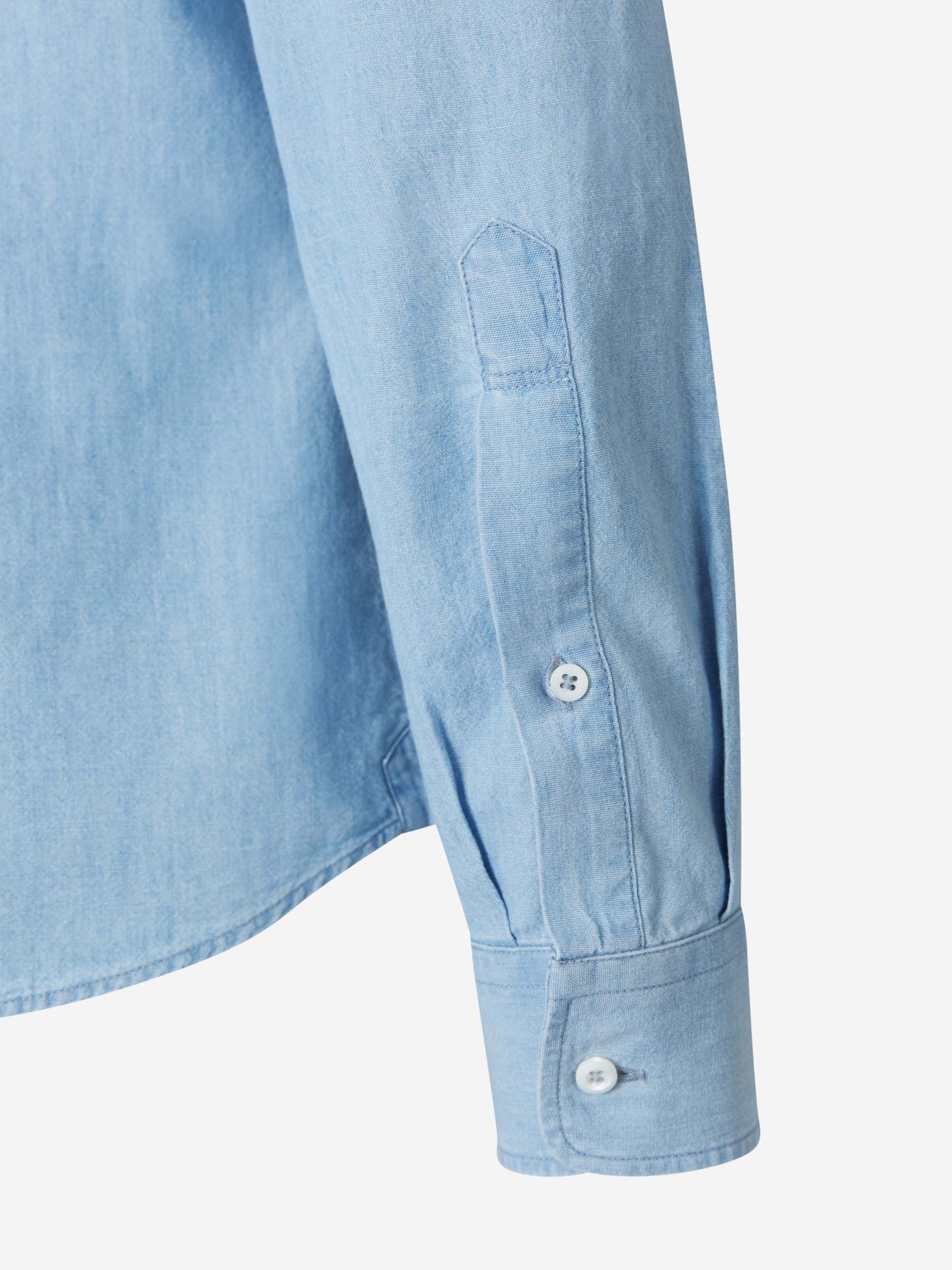 Brunello Cucinelli Camisa Denim Algodón color Azul Denim sku 531-005488 01 - Foto 5