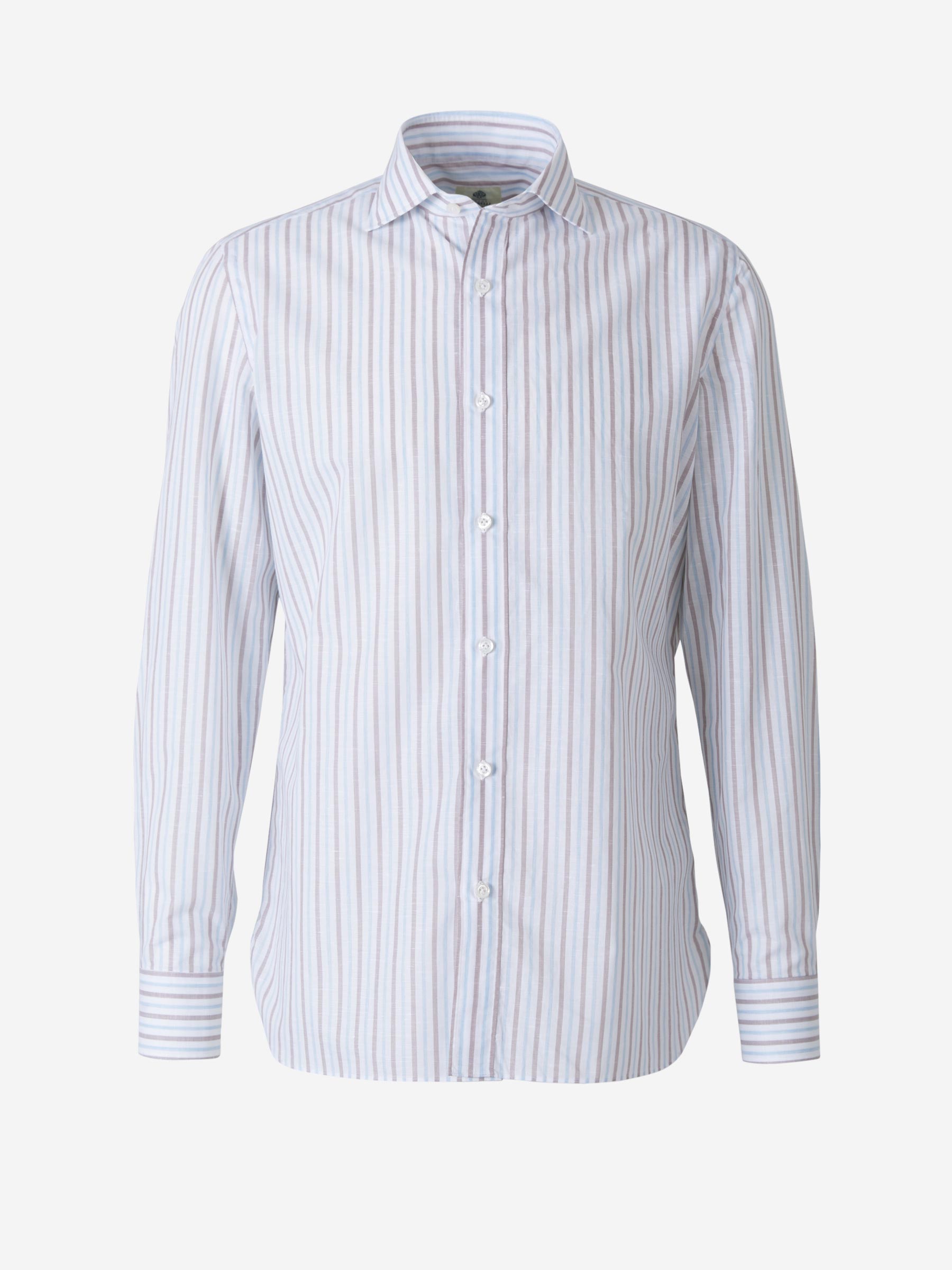 Borrelli Camisa Algodon Y Lino color Blanco sku 531-005501 02 - Foto 1