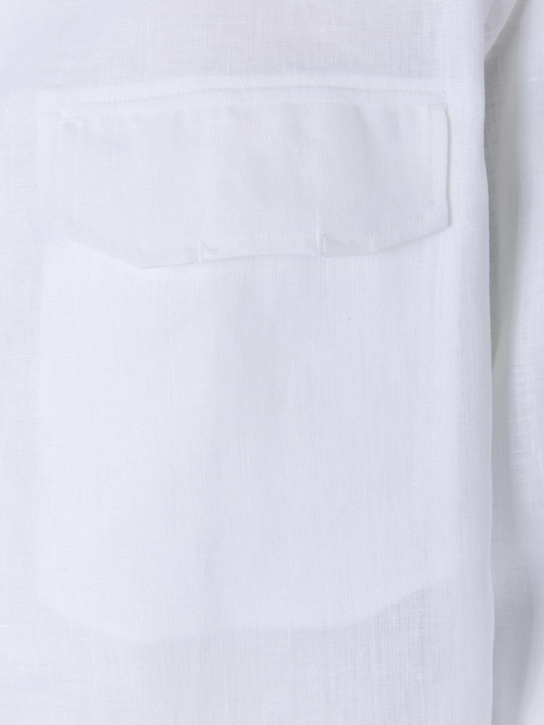 Brioni Camisa Bolsillo Lino color Blanco sku 531-005508 01 - Foto 4
