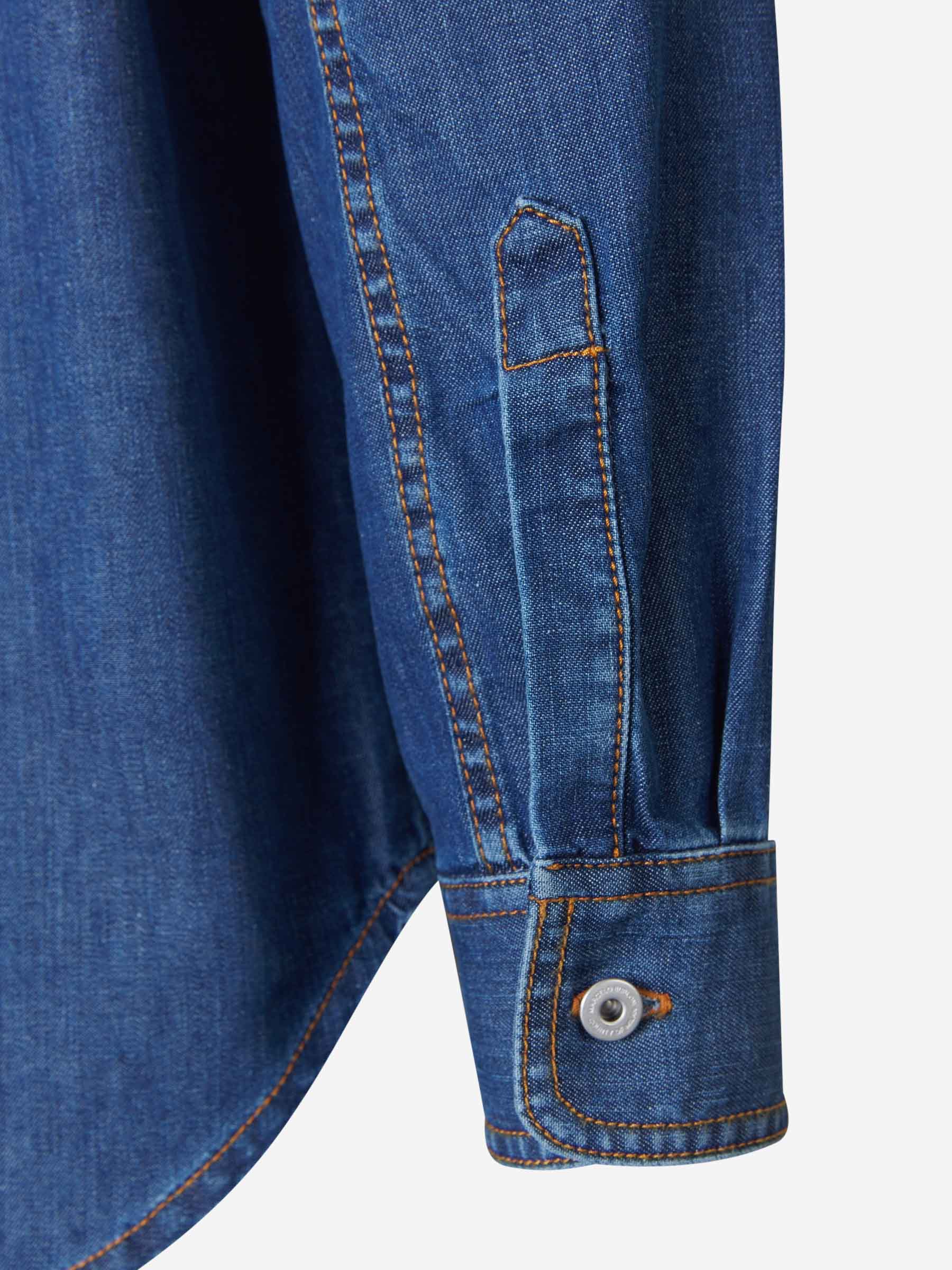 Marcelo Burlon Camisa Denim Alas color Azul Cobalto sku 531-005611 01 - Foto 4