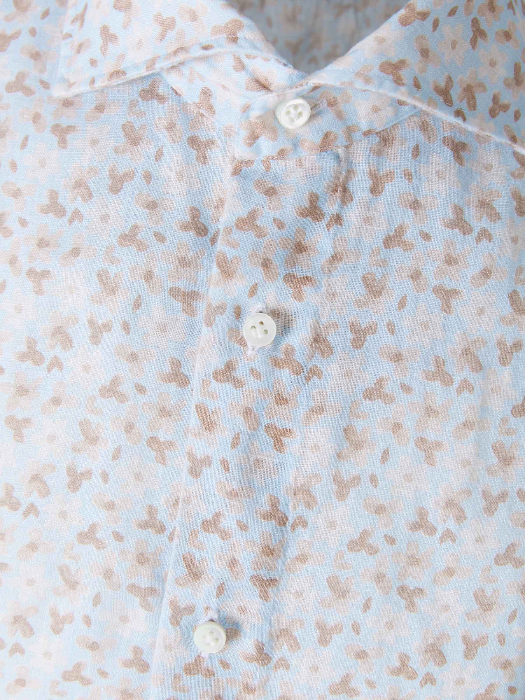 Vincenzo di Ruggiero Camisa Floral Algodón color Azul Cielo sku 531-005613 01 - Foto 3