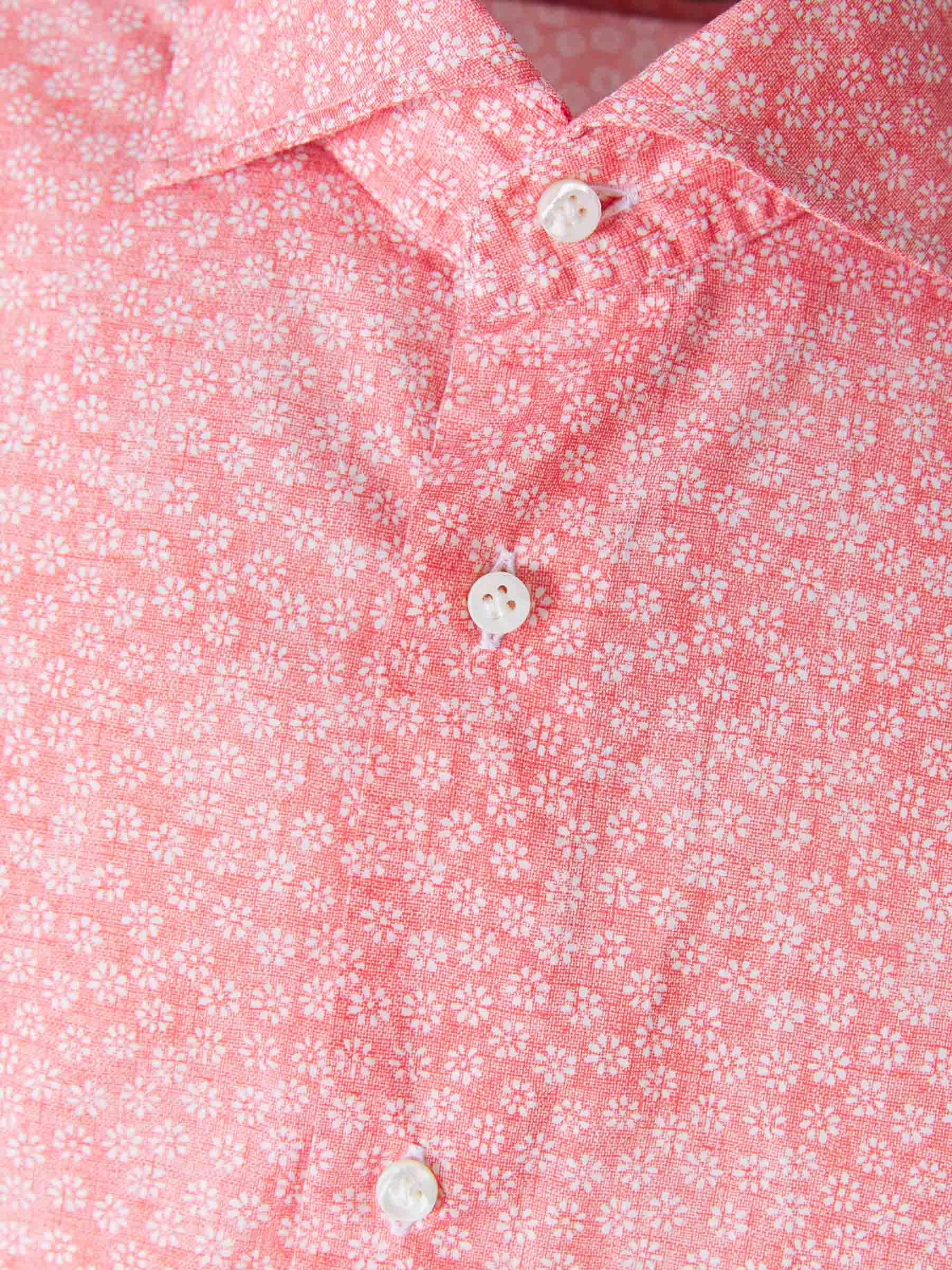 Vincenzo di Ruggiero Camisa Floral Algodón color Rojo sku 531-005616 02 - Foto 3