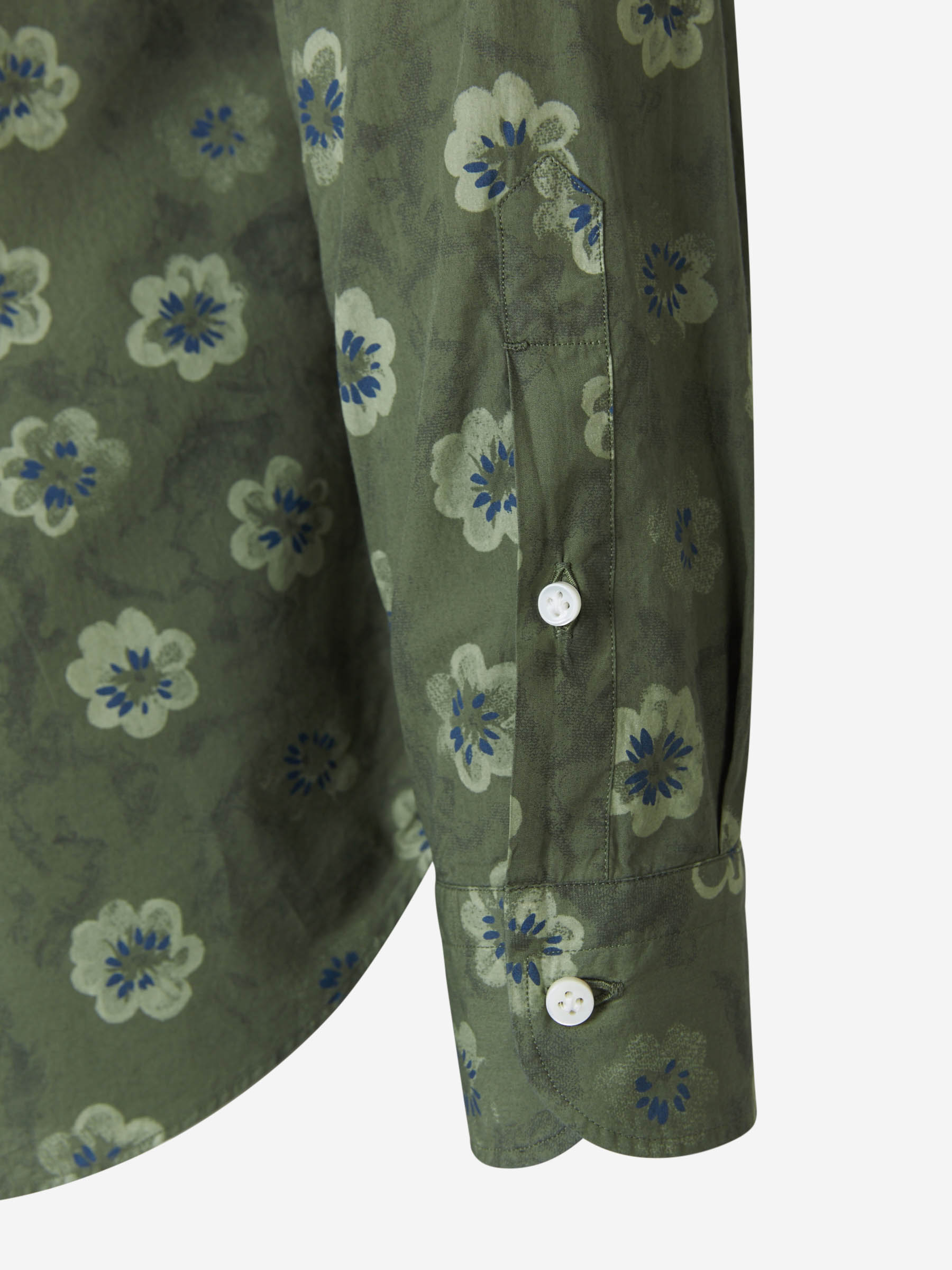 Vincenzo di Ruggiero Camisa Floral Algodón color Verde Militar sku 531-005619 01 - Foto 4