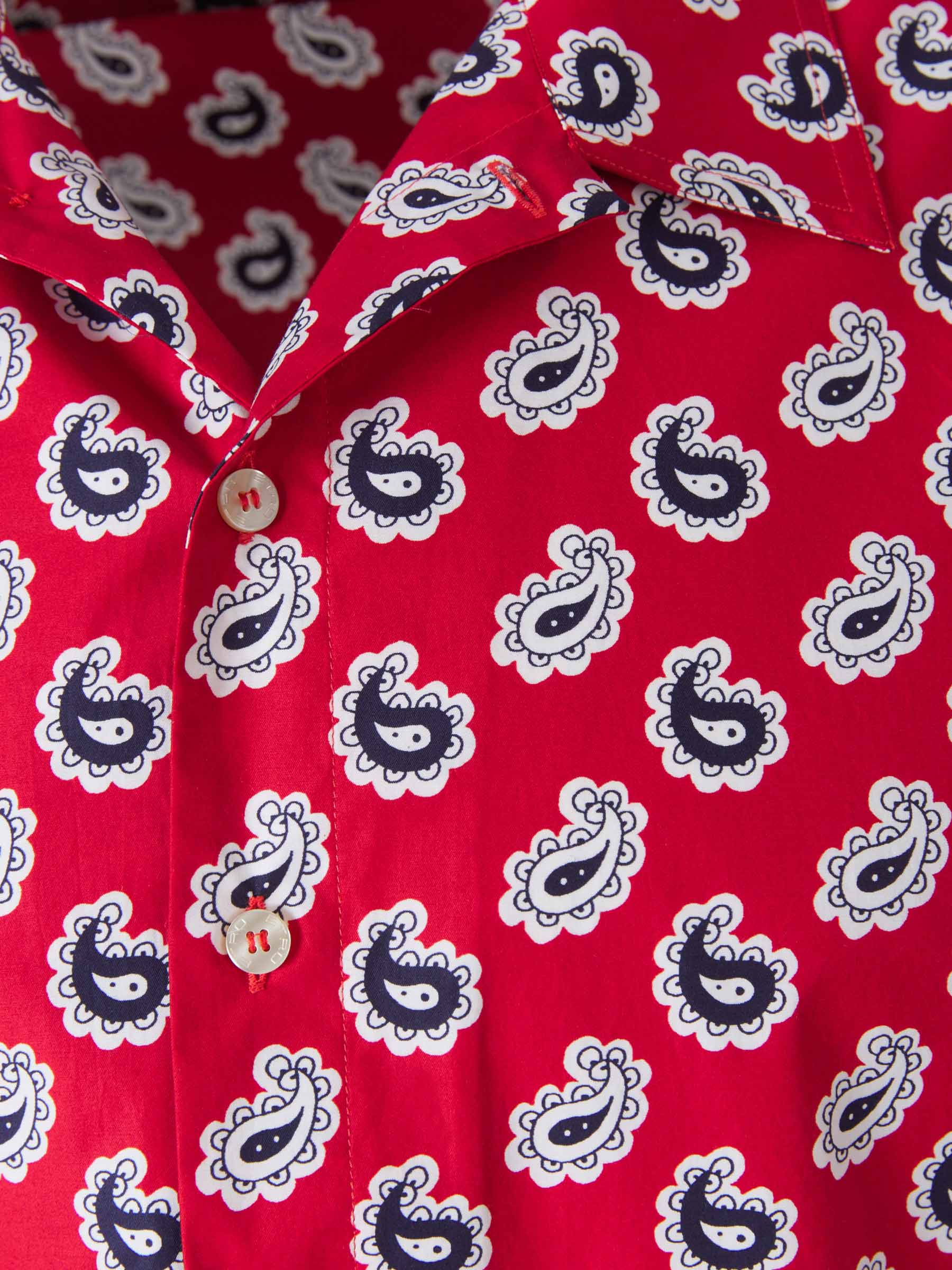 Etro Camisa Estampada Paisley color Rojo sku 531-005625 02 - Foto 3