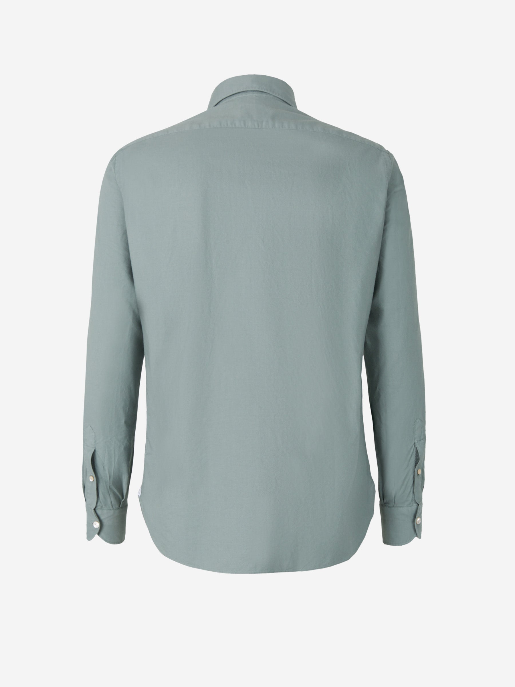 Borrelli Camisa Lisa Algodón color Verde Militar sku 531-005677 04 - Foto 10