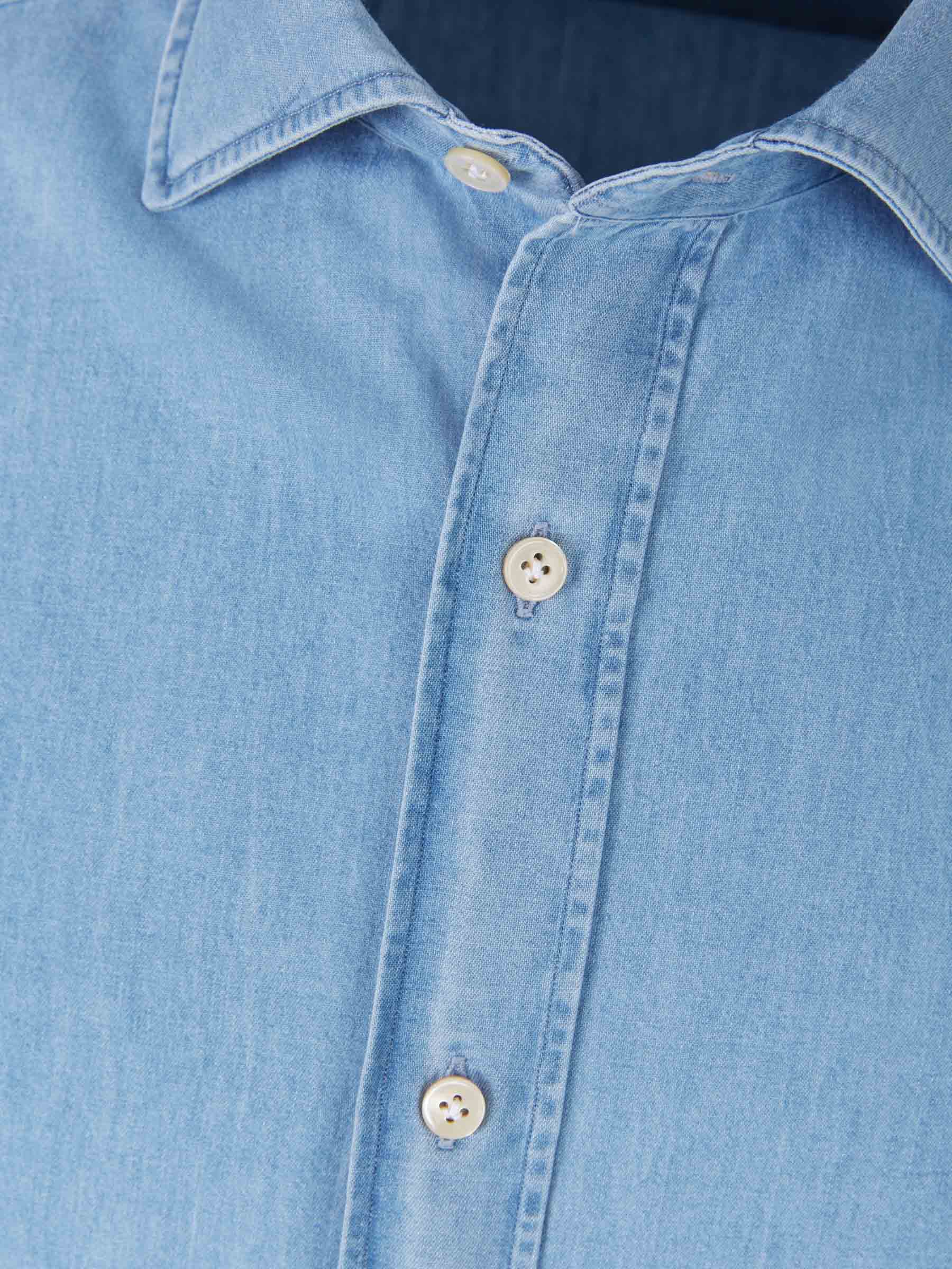 Borrelli Camisa Denim color Azul Denim sku 531-005679 01 - Foto 3