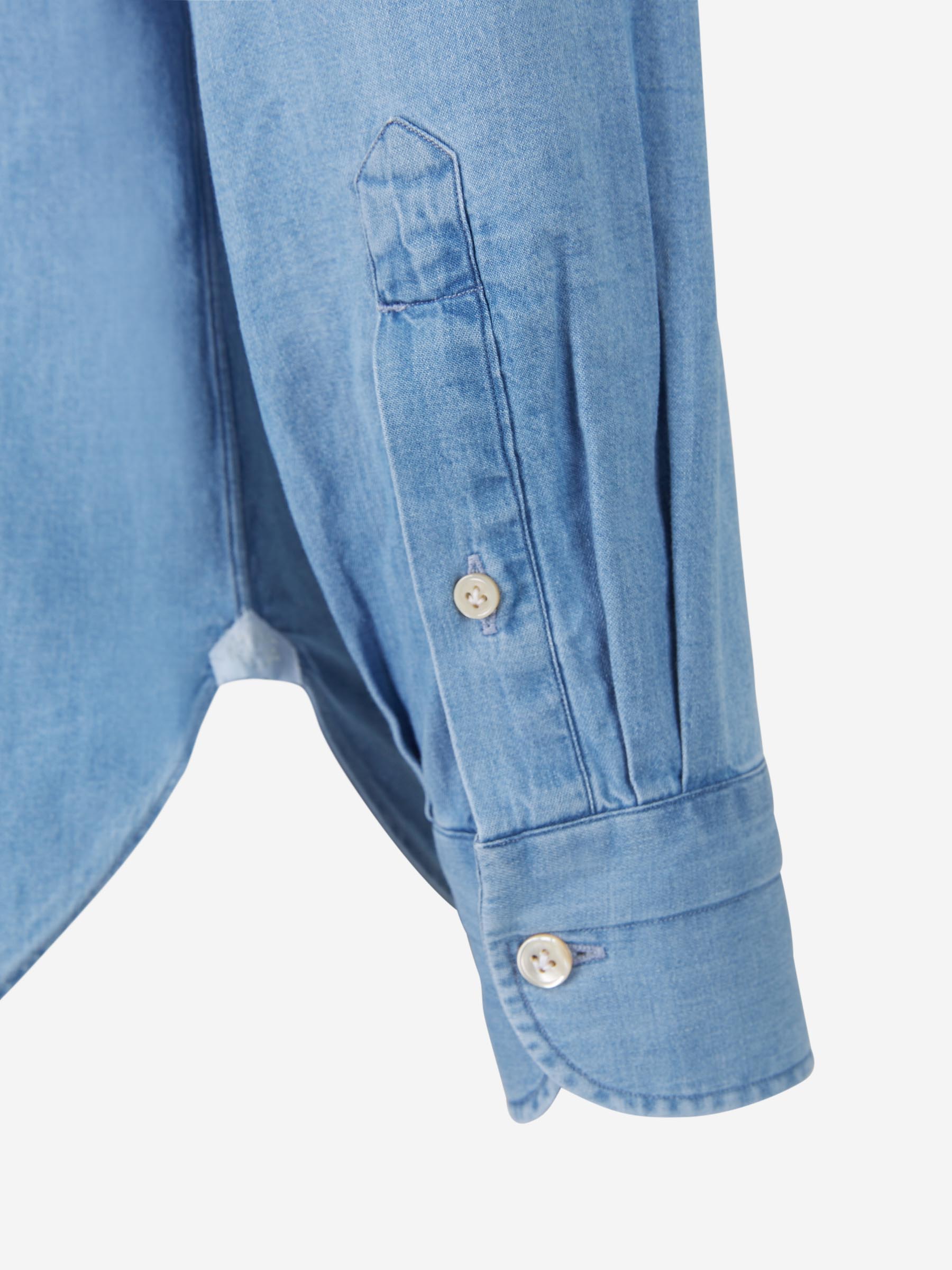 Borrelli Camisa Denim color Azul Denim sku 531-005679 01 - Foto 4