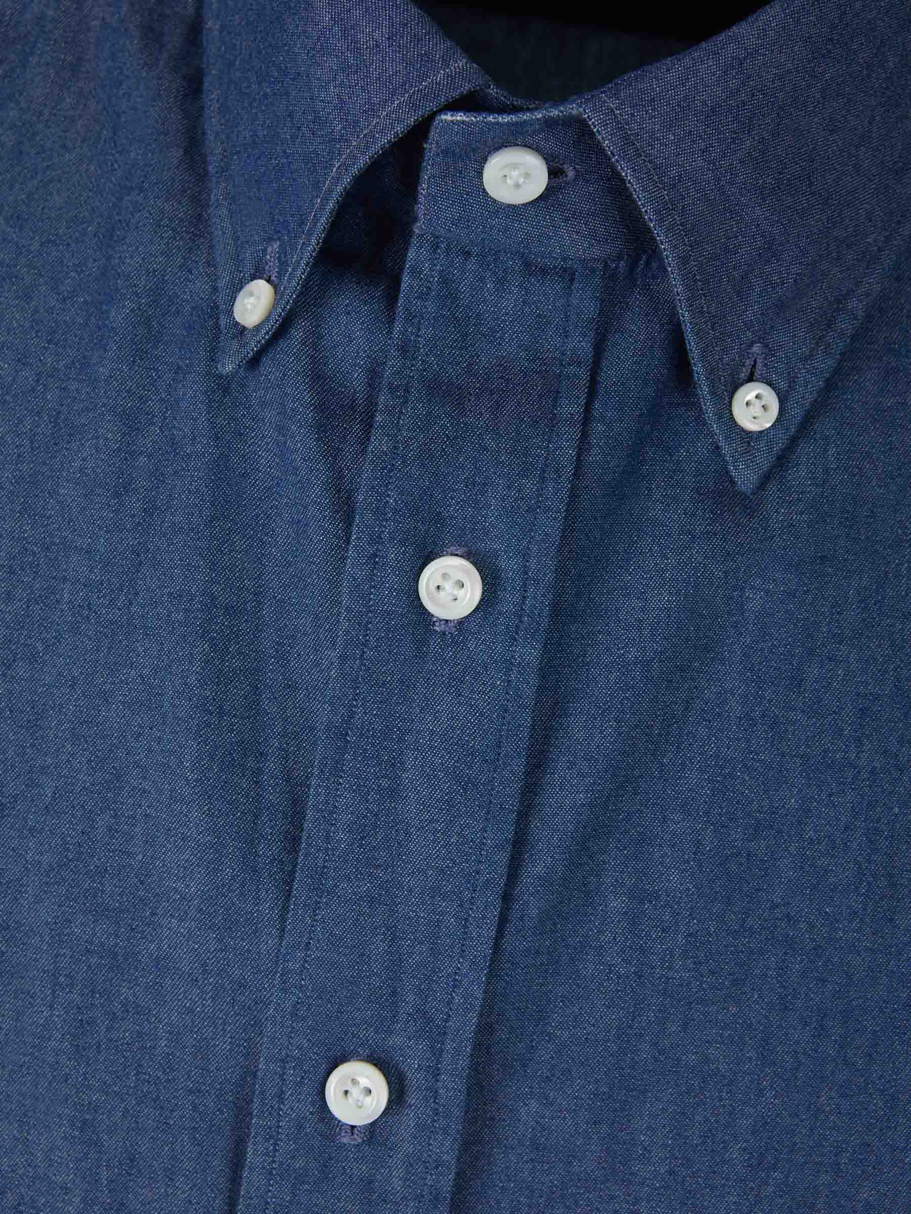 Borrelli Camisa Denim Algodón color Azul Denim sku 531-005682 01 - Foto 3