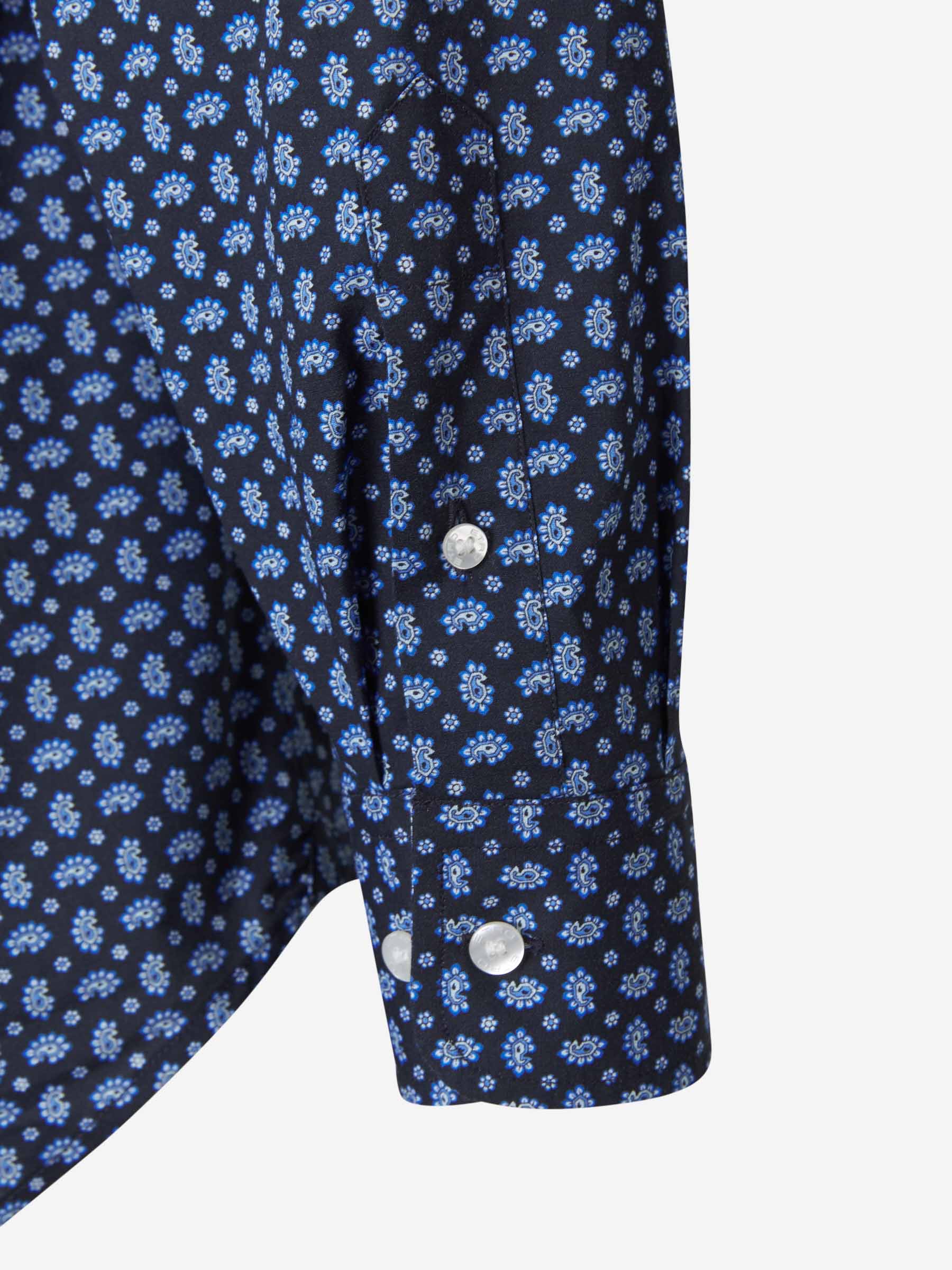 Etro Camisa Motivo Floral color Azul Marino sku 531-005688 01 - Foto 4