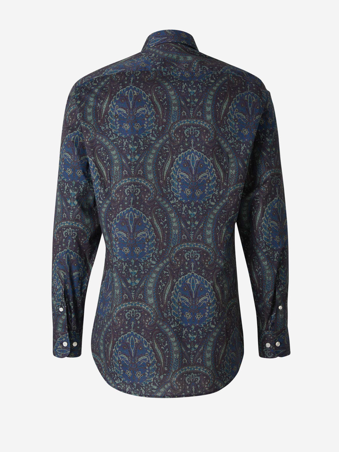 Etro Camisa Paisley Algodón color Azul Noche sku 531-005689 01 - Foto 2