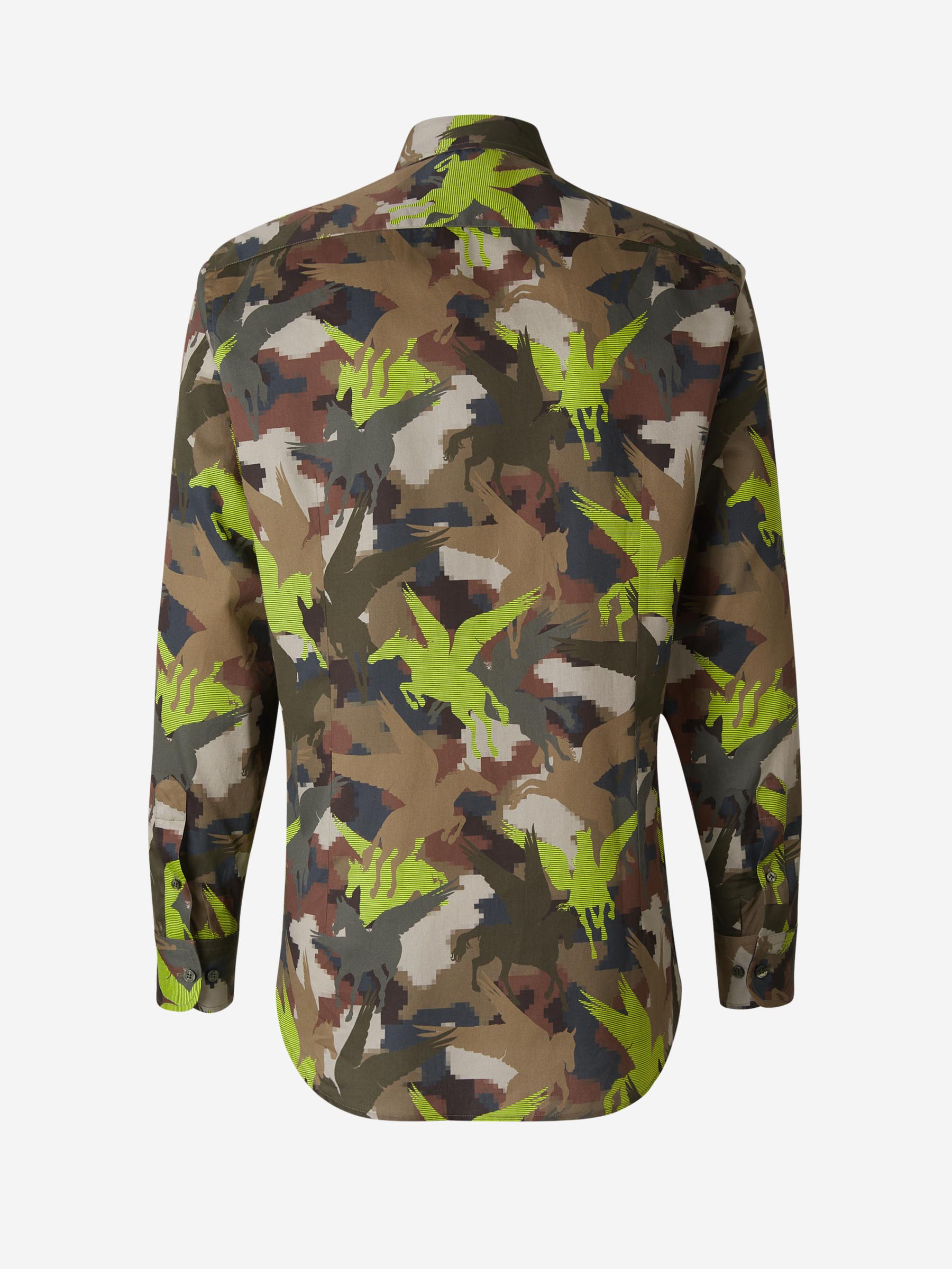 Etro Camisa Motivo Camuflaje color Verde Militar sku 531-005690 01 - Foto 2