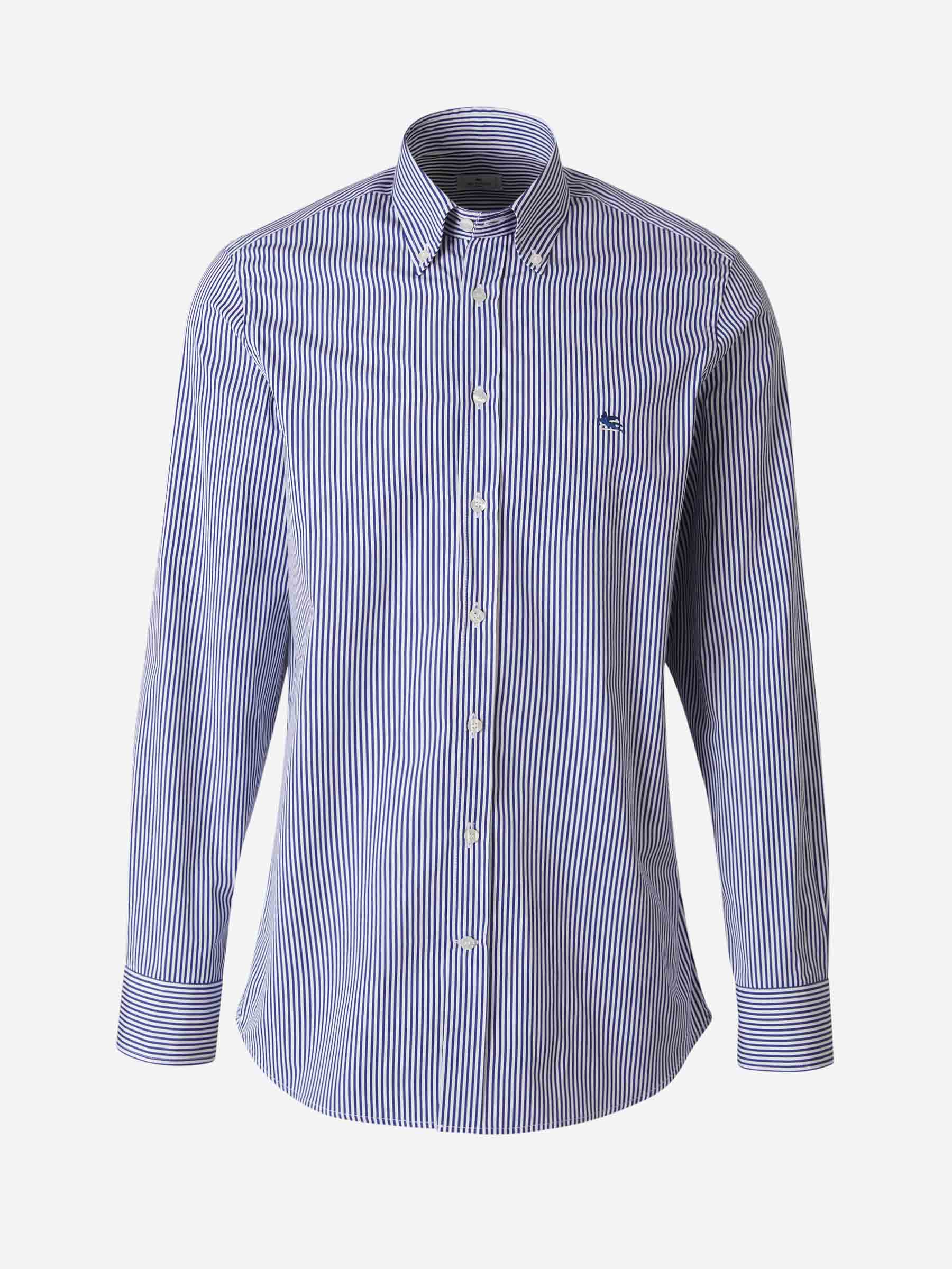 Etro Camisa Motivo Rayas color Azul Marino sku 531-005696 01 - Foto 1