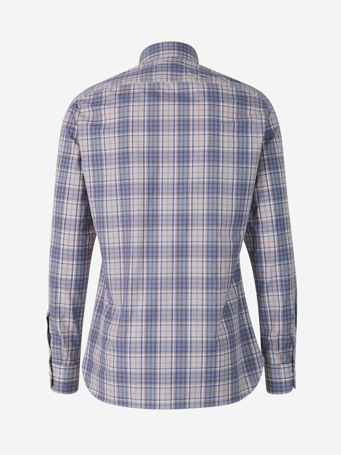 Isaia Camisa Motivo Cuadros color Azul Denim sku 531-005714 01 - Foto 2