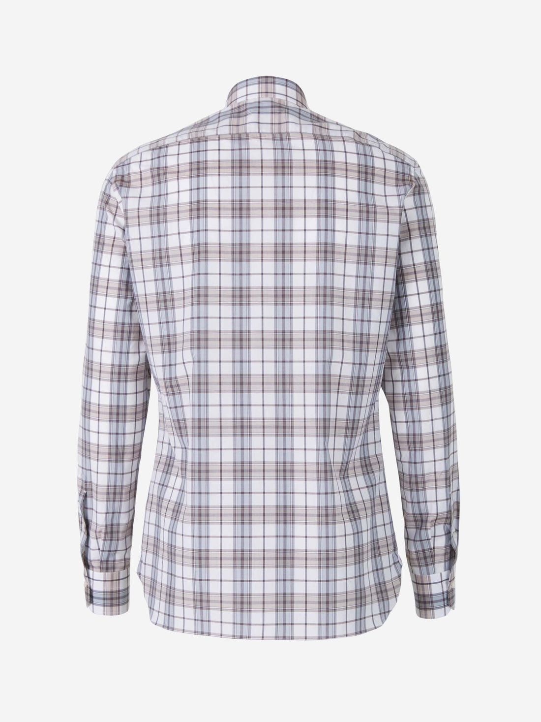 Isaia Camisa Motivo Cuadros color Topo sku 531-005719 01 - Foto 2