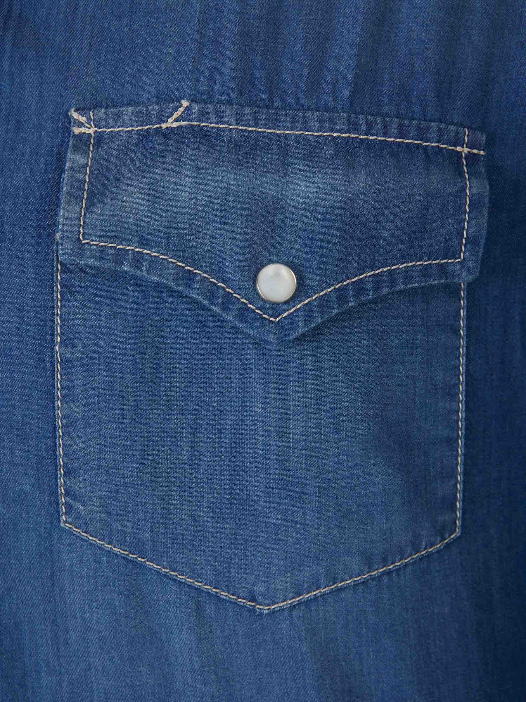 Brunello Cucinelli Camisa Fluida Denim color Azul Denim sku 531-005732 01 - Foto 4