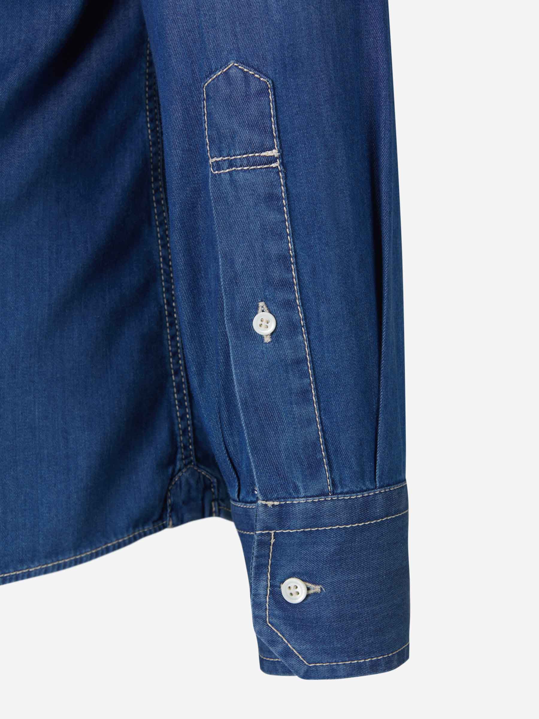 Brunello Cucinelli Camisa Fluida Denim color Azul Denim sku 531-005732 01 - Foto 5