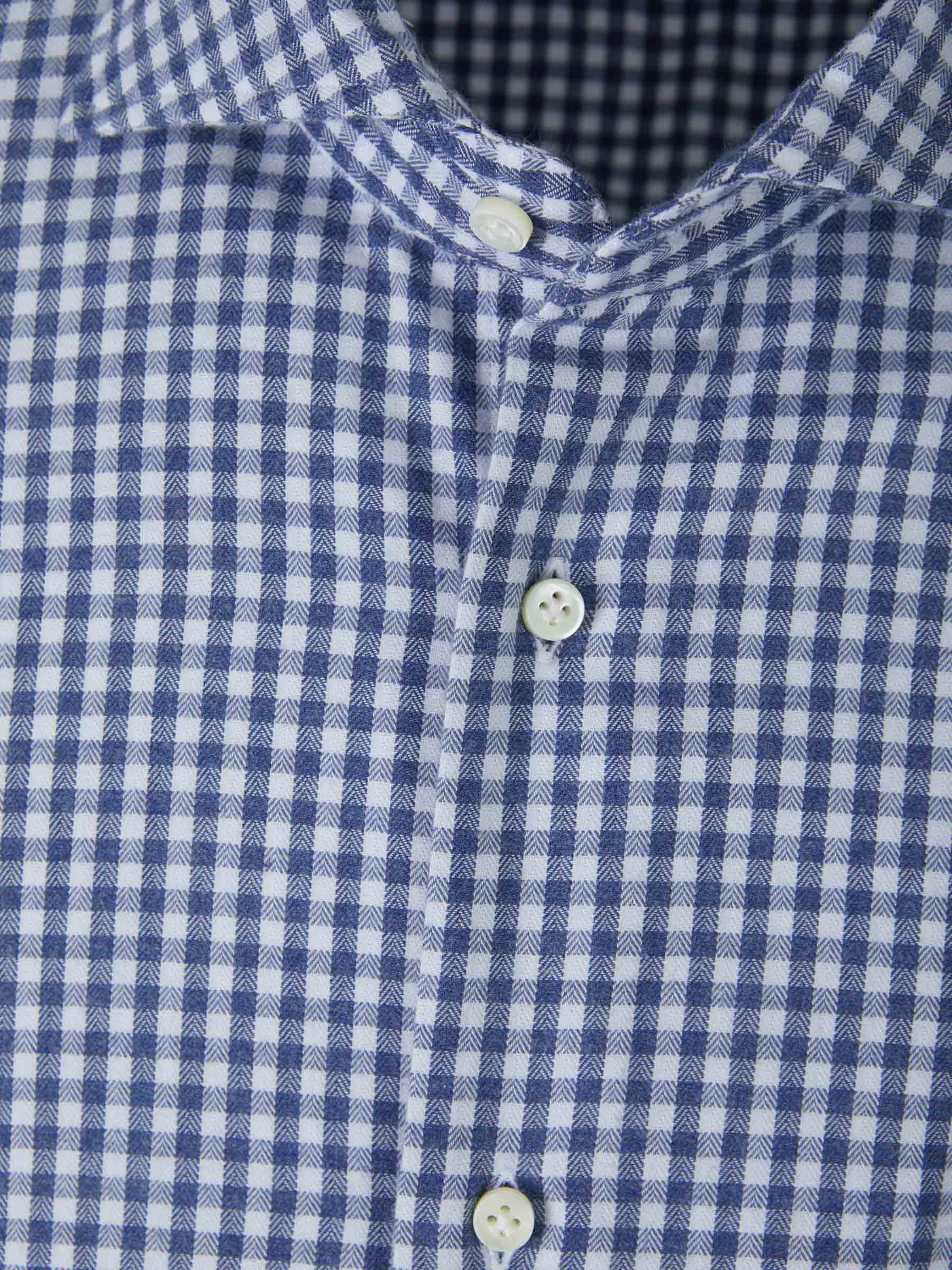 Vincenzo di Ruggiero Camisa Motivo Cuadros Vichy color Blanco sku 531-005735 02 - Foto 3