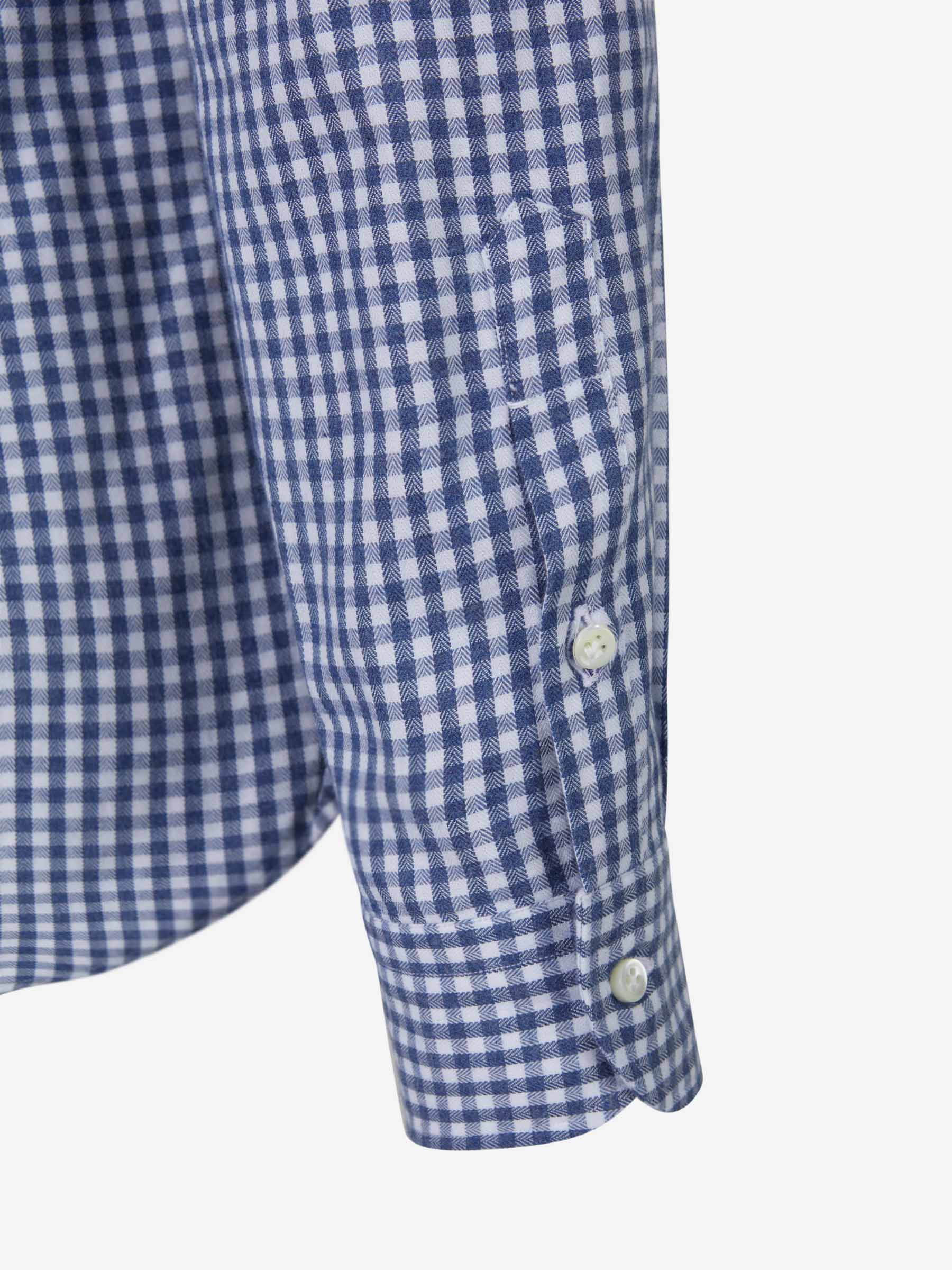 Vincenzo di Ruggiero Camisa Motivo Cuadros Vichy color Blanco sku 531-005735 02 - Foto 4