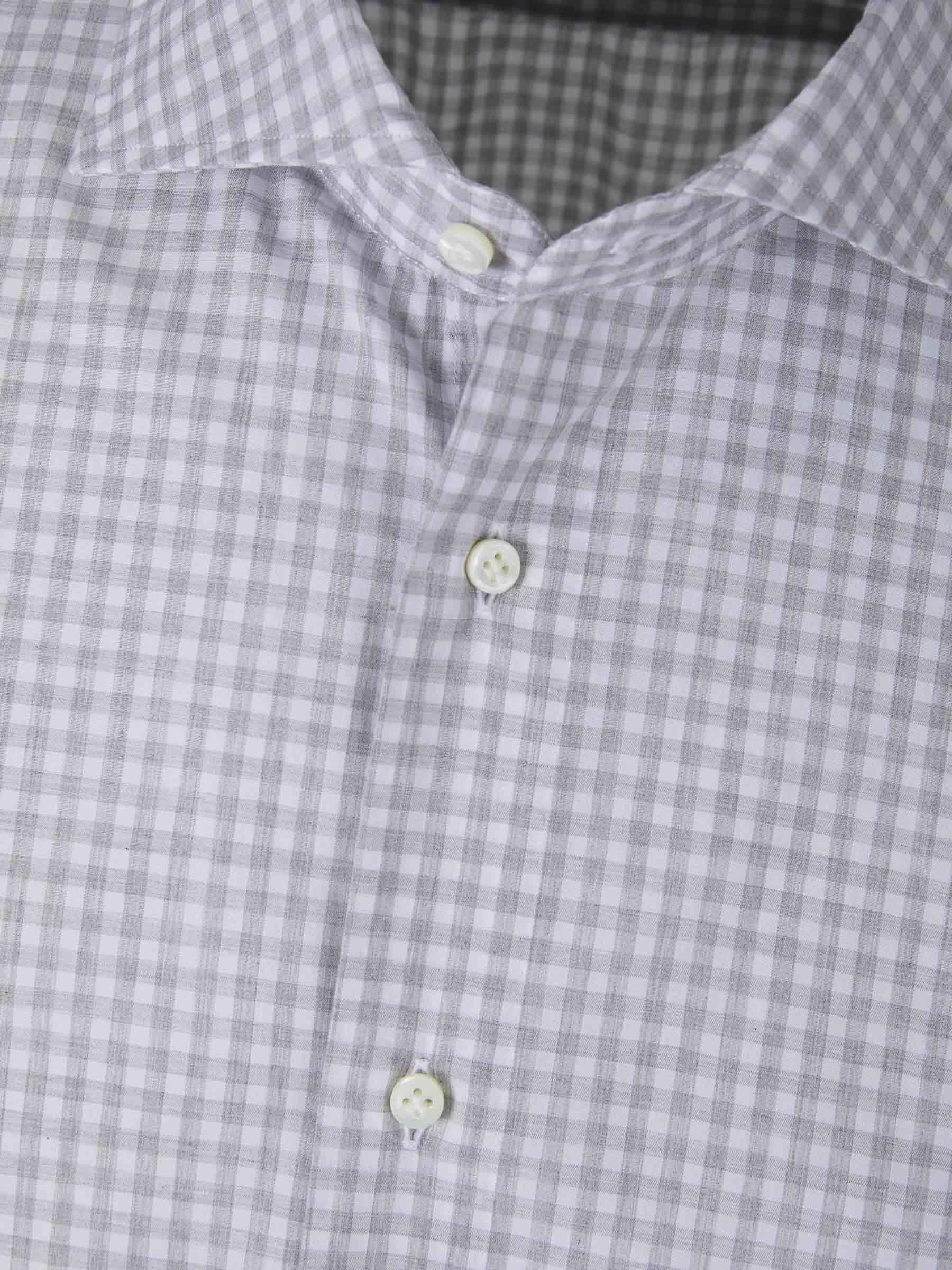 Vincenzo di Ruggiero Camisa Motivo Cuadros Vichy color Blanco sku 531-005735 02 - Foto 7