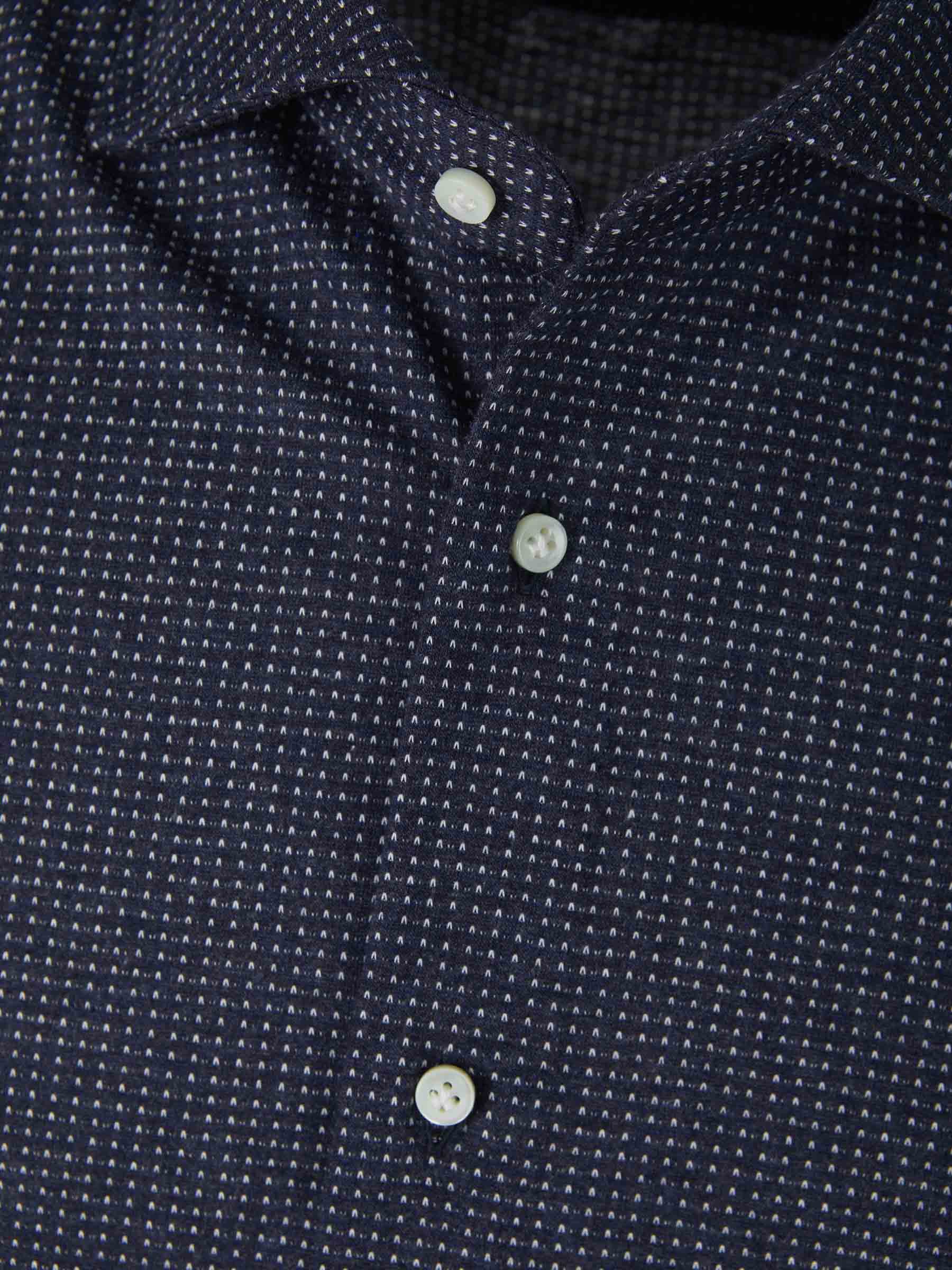 Vincenzo di Ruggiero Camisa Motivo Topos color Azul Noche sku 531-005736 01 - Foto 3