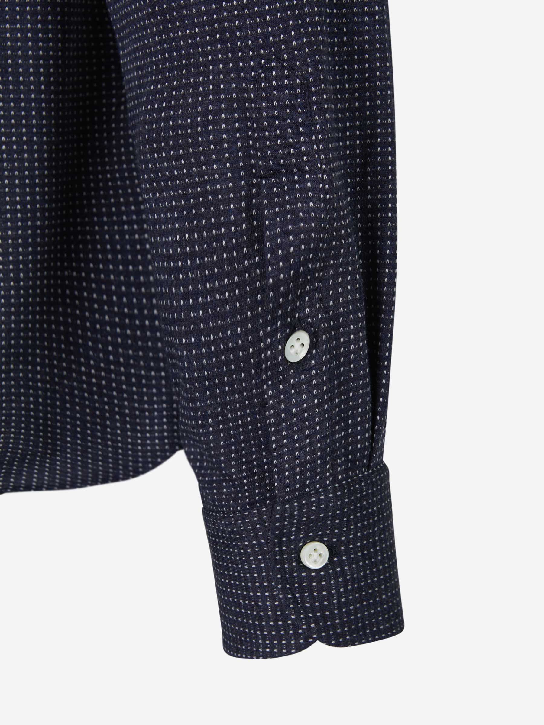 Vincenzo di Ruggiero Camisa Motivo Topos color Azul Noche sku 531-005736 01 - Foto 4