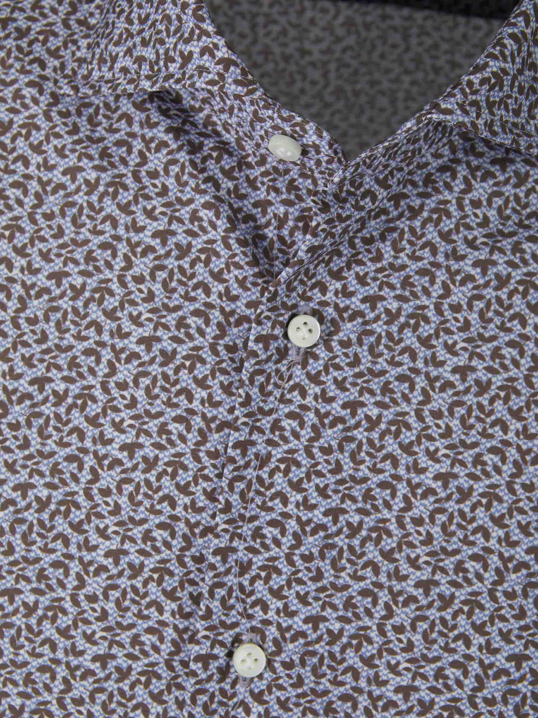 Vincenzo di Ruggiero Camisa Motivo Floral color Verde Militar sku 531-005737 02 - Foto 2