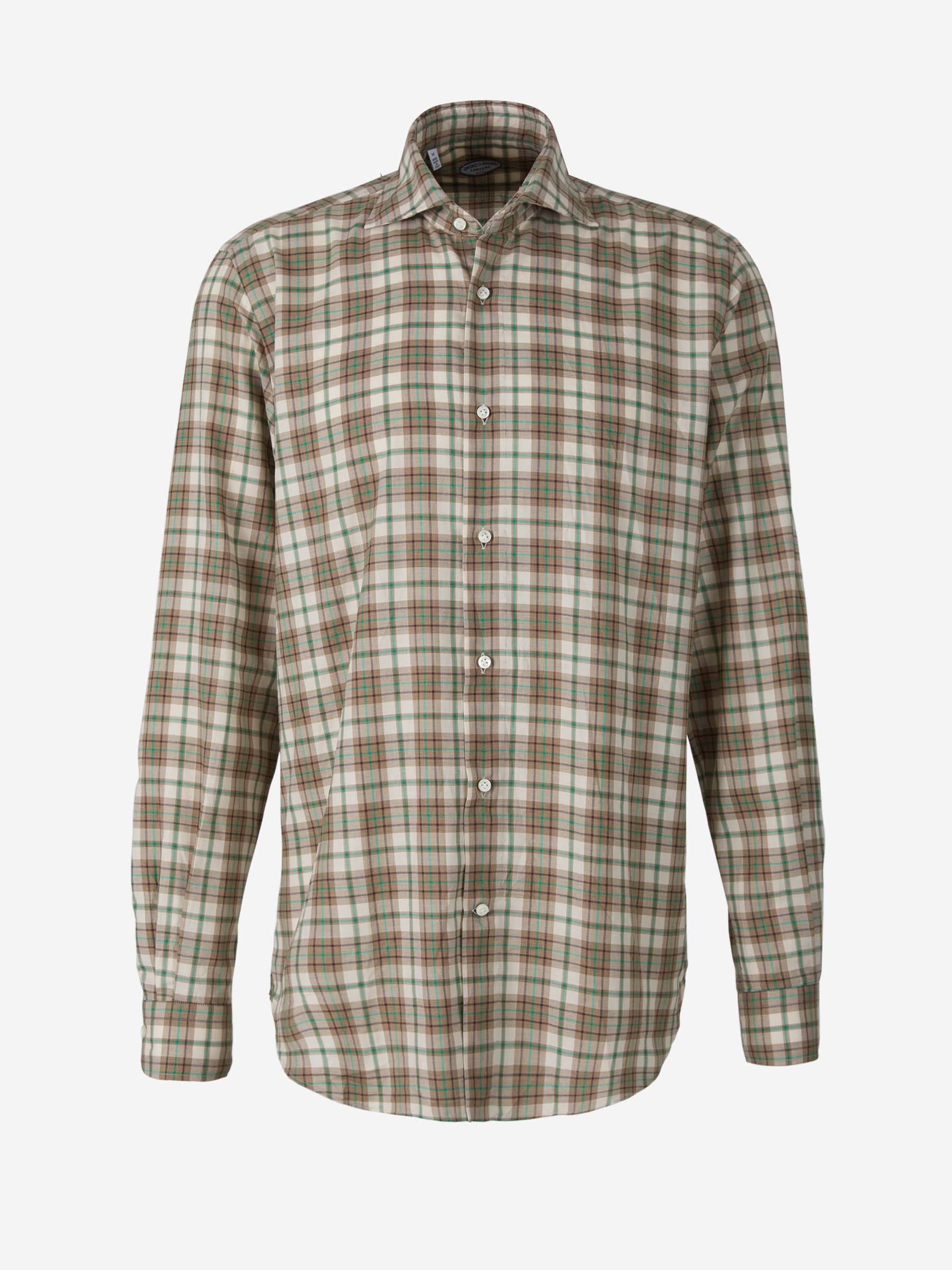 Vincenzo di Ruggiero Camisa Motivo Cuadros color Marrón sku 531-005739 01 - Foto 1