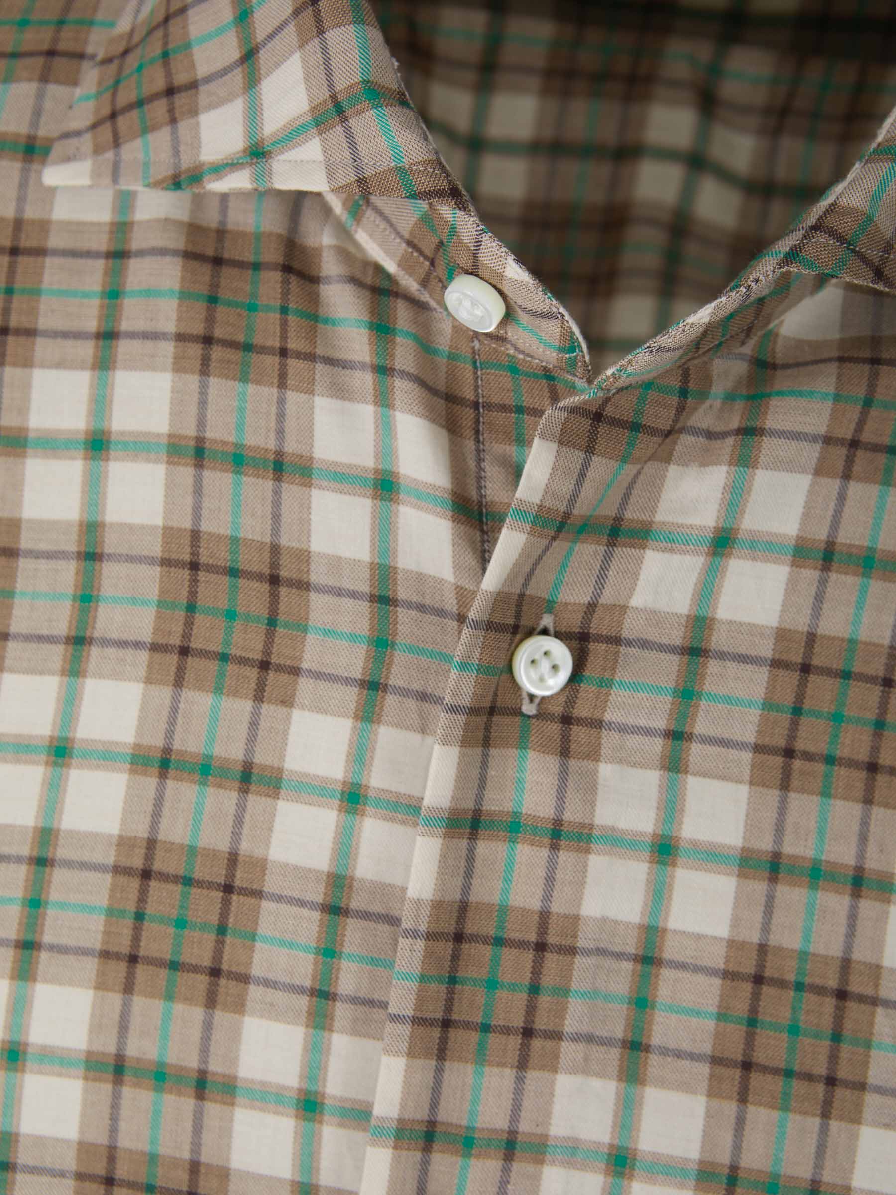 Vincenzo di Ruggiero Camisa Motivo Cuadros color Marrón sku 531-005739 01 - Foto 3