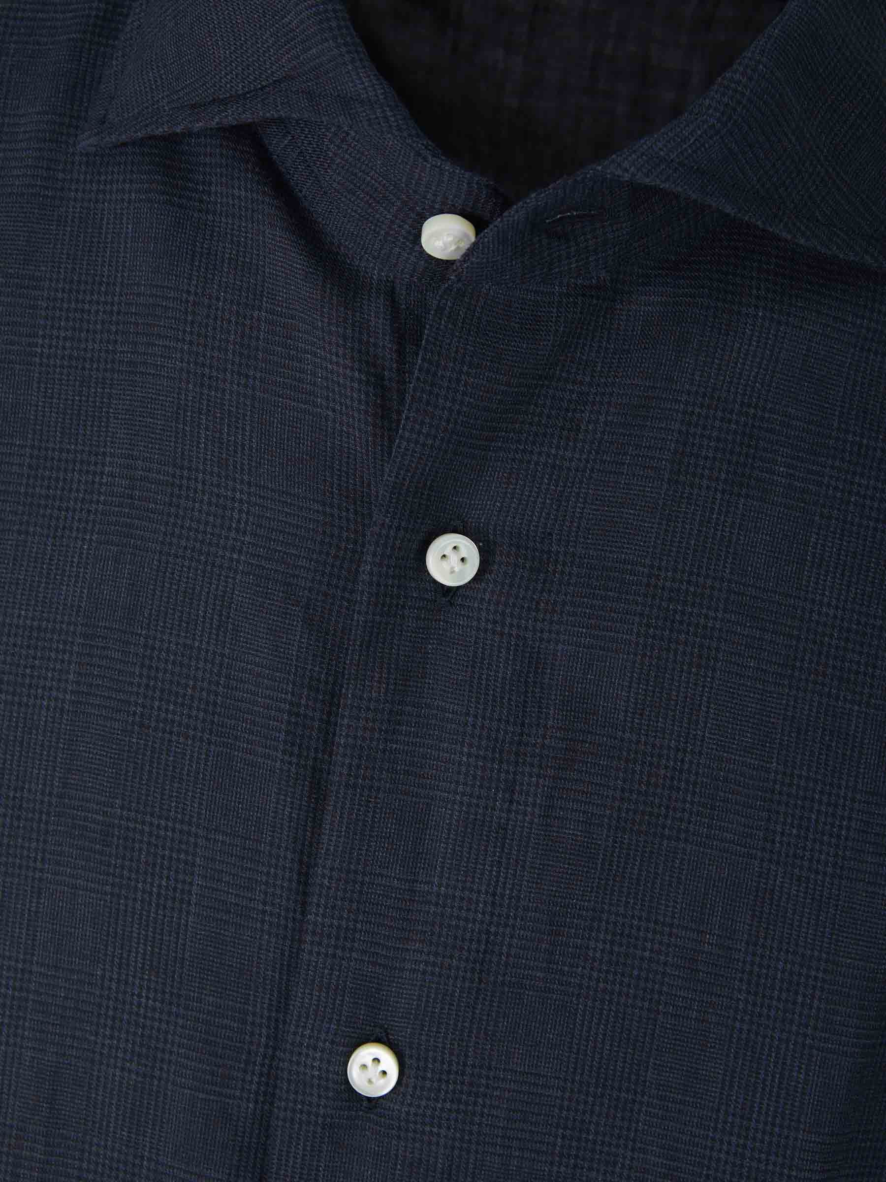 Vincenzo di Ruggiero Camisa Motivo Cuadros color Gris Carbón sku 531-005740 01 - Foto 3