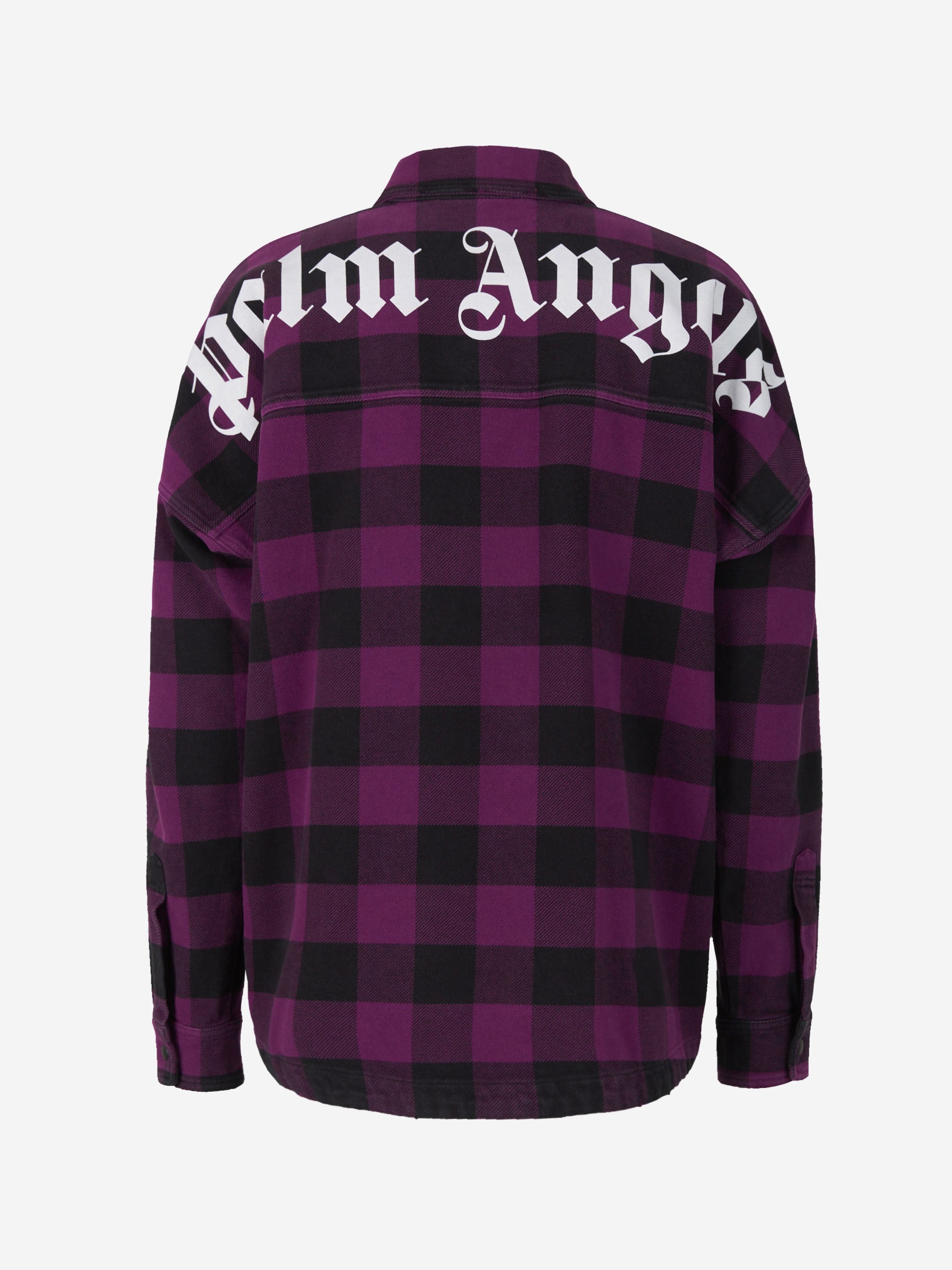 Palm Angels Camisa Motivo Cuadros color Púrpura Oscuro sku 531-005773 01 - Foto 2
