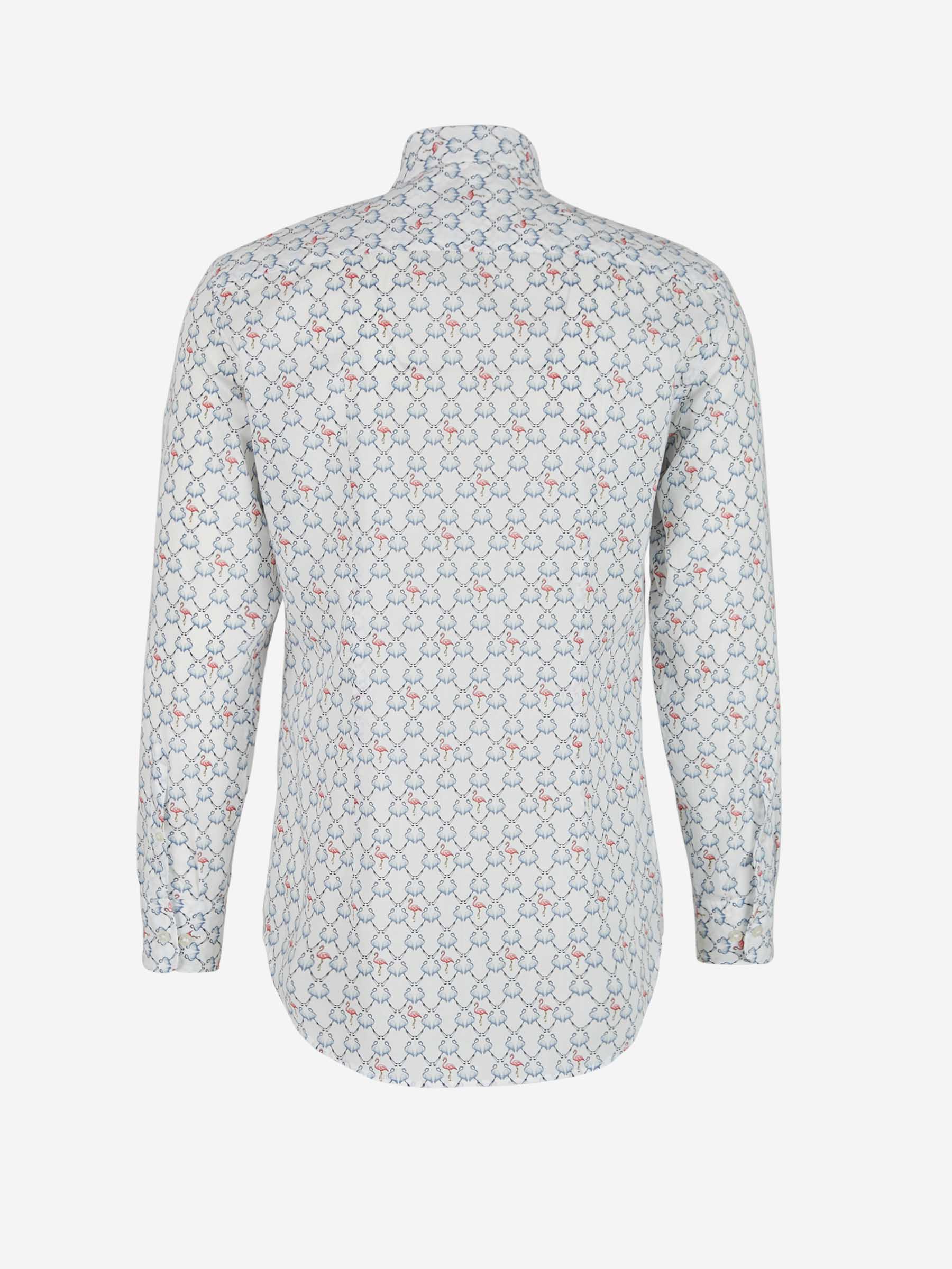 Etro Camisa Motivo Flamencos color Blanco sku 531-005811 01 - Foto 2