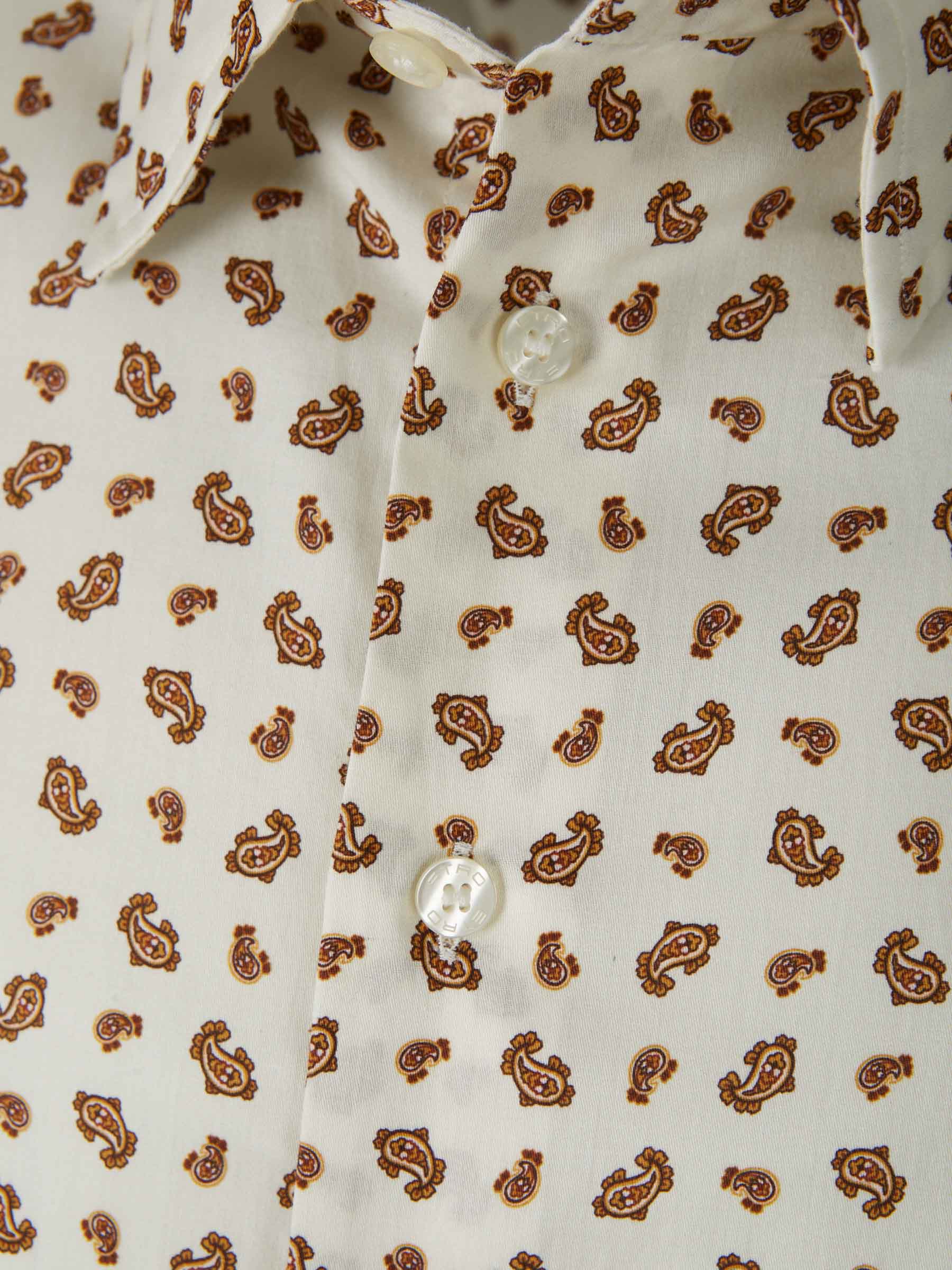 Etro Camisa Motivo Paisley color Beis sku 531-005812 02 - Foto 6