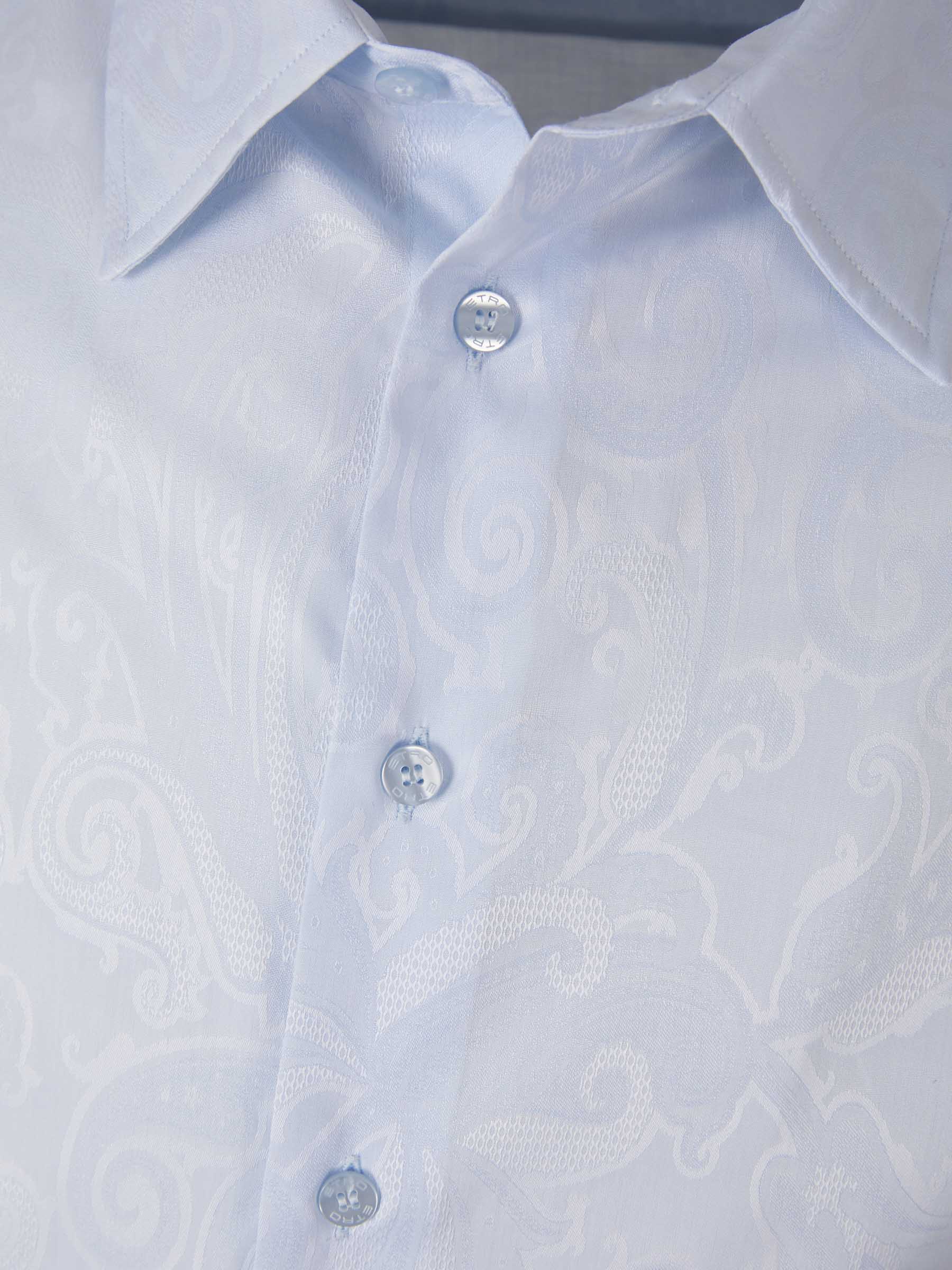 Etro Camisa Jacquard Paisley color Azul Cielo sku 531-005813 01 - Foto 3