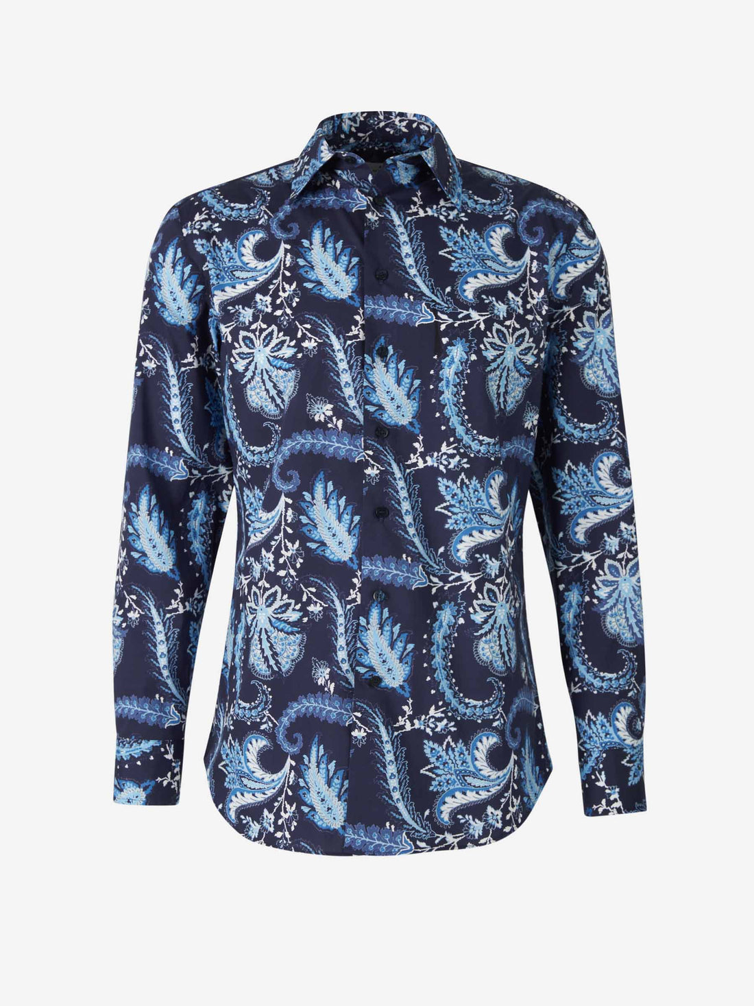 Etro Camisa Motivo Floral color Azul Marino sku 531-005815 01 - Foto 1