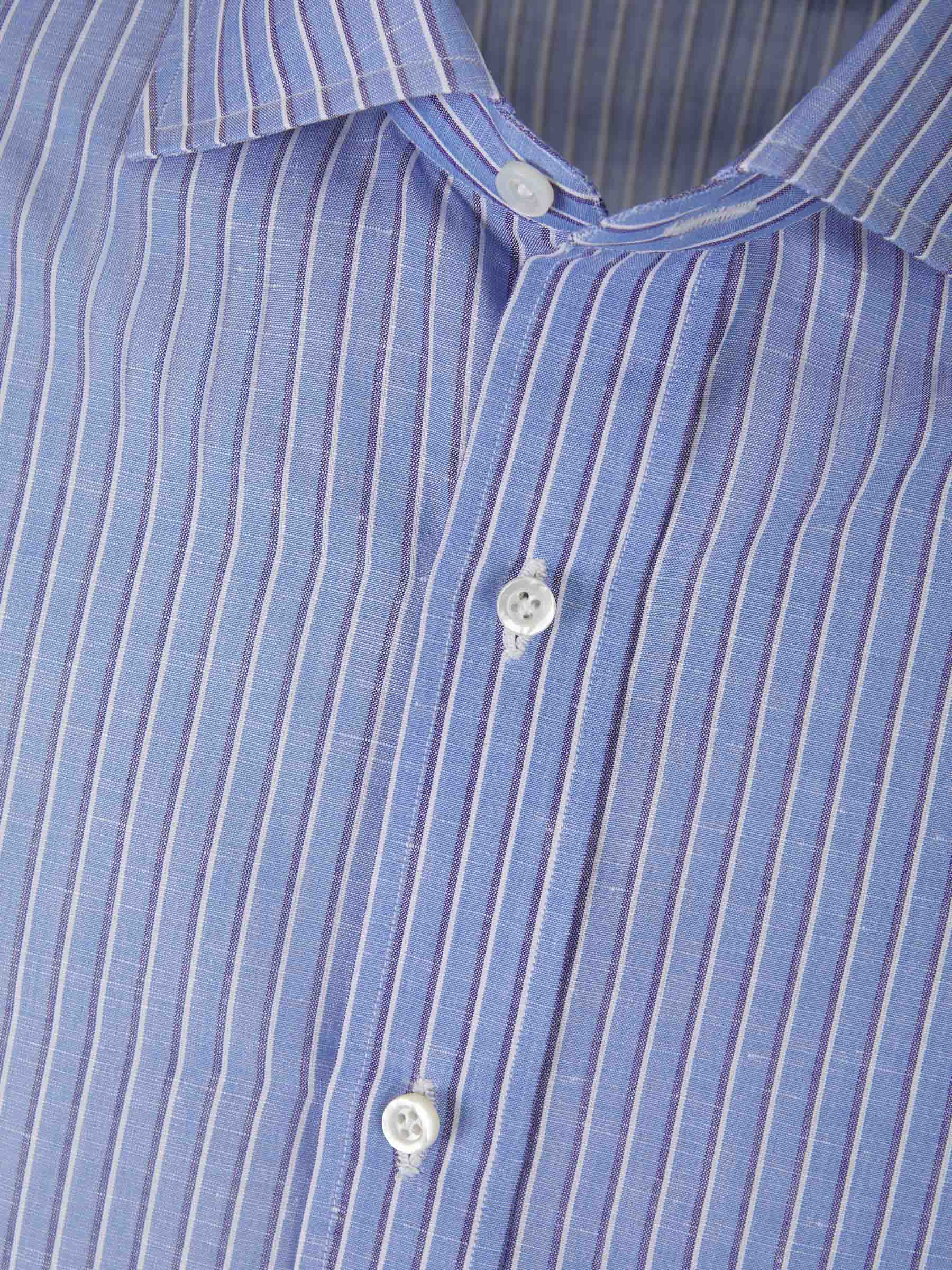 Isaia Camisa Motivo Rayas color Azul Cielo sku 531-005821 01 - Foto 3